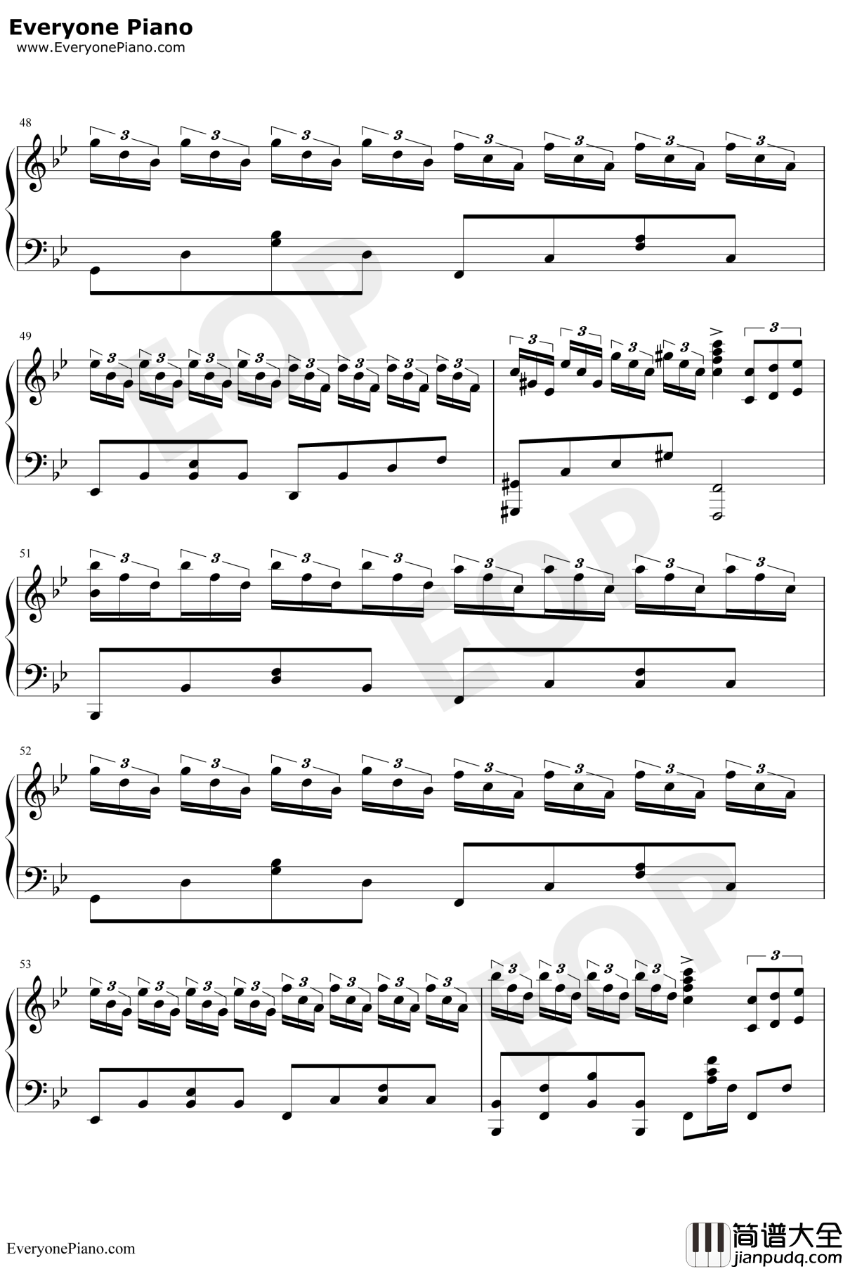 奉献钢琴谱_韩寒_飞驰人生片尾曲