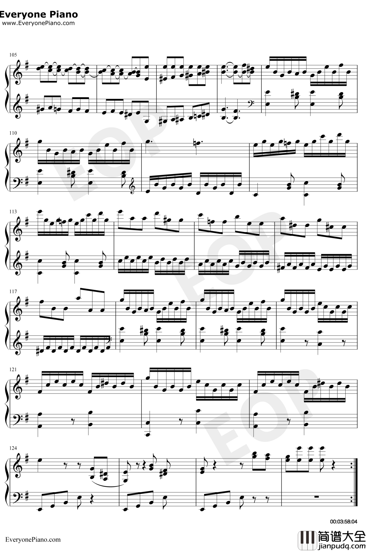 e小调奏鸣曲第一乐章钢琴谱_海顿