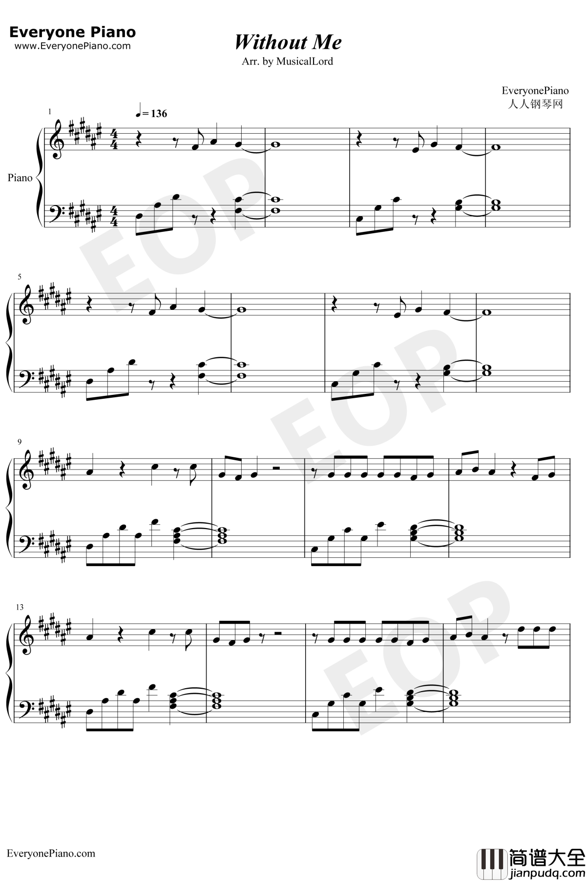 Without_Me钢琴谱_Halsey