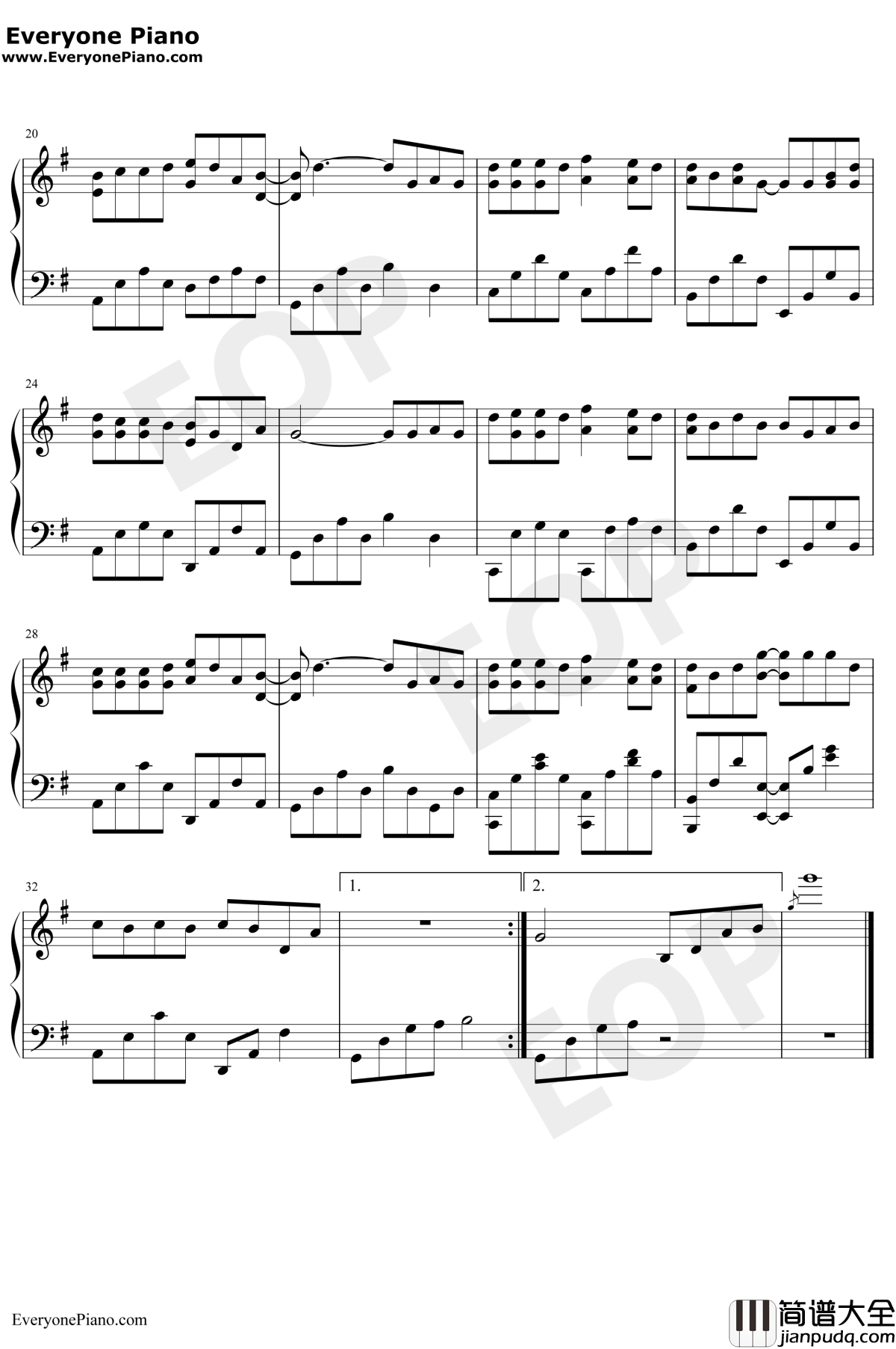 我乐意钢琴谱_许嵩