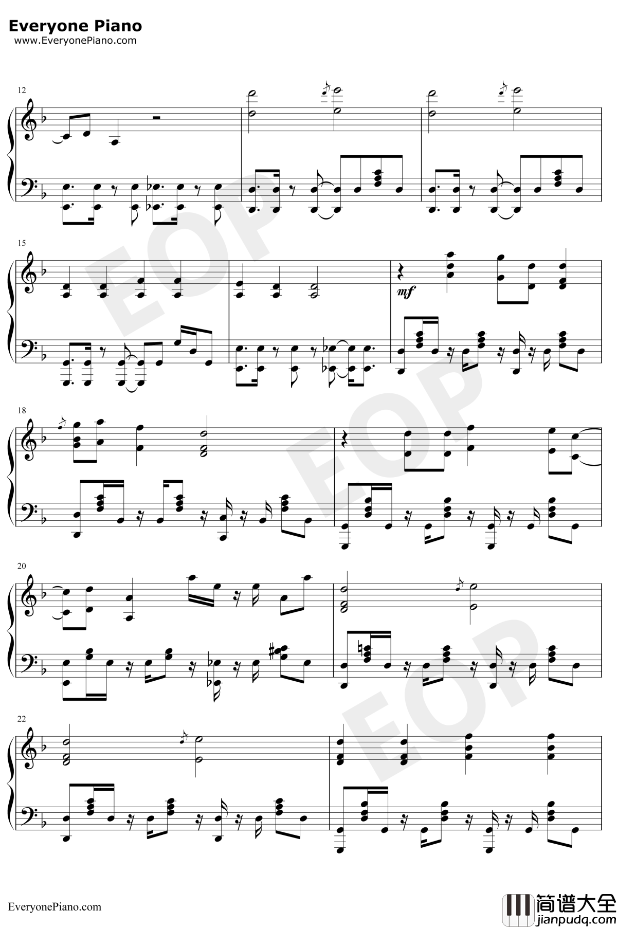 コノユビトマレ钢琴谱_JUNNA_狂赌之渊××OP