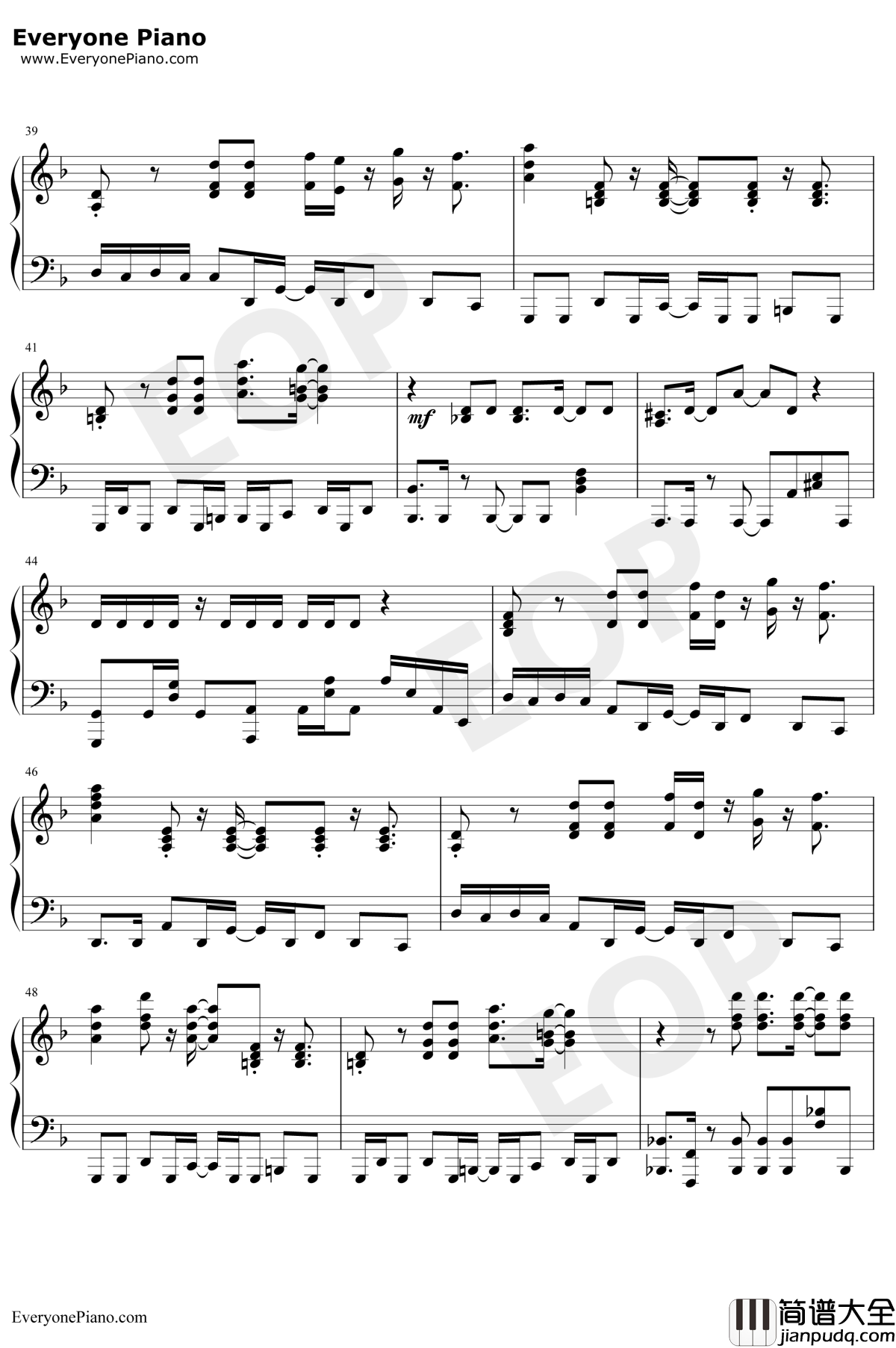 コノユビトマレ钢琴谱_JUNNA_狂赌之渊××OP