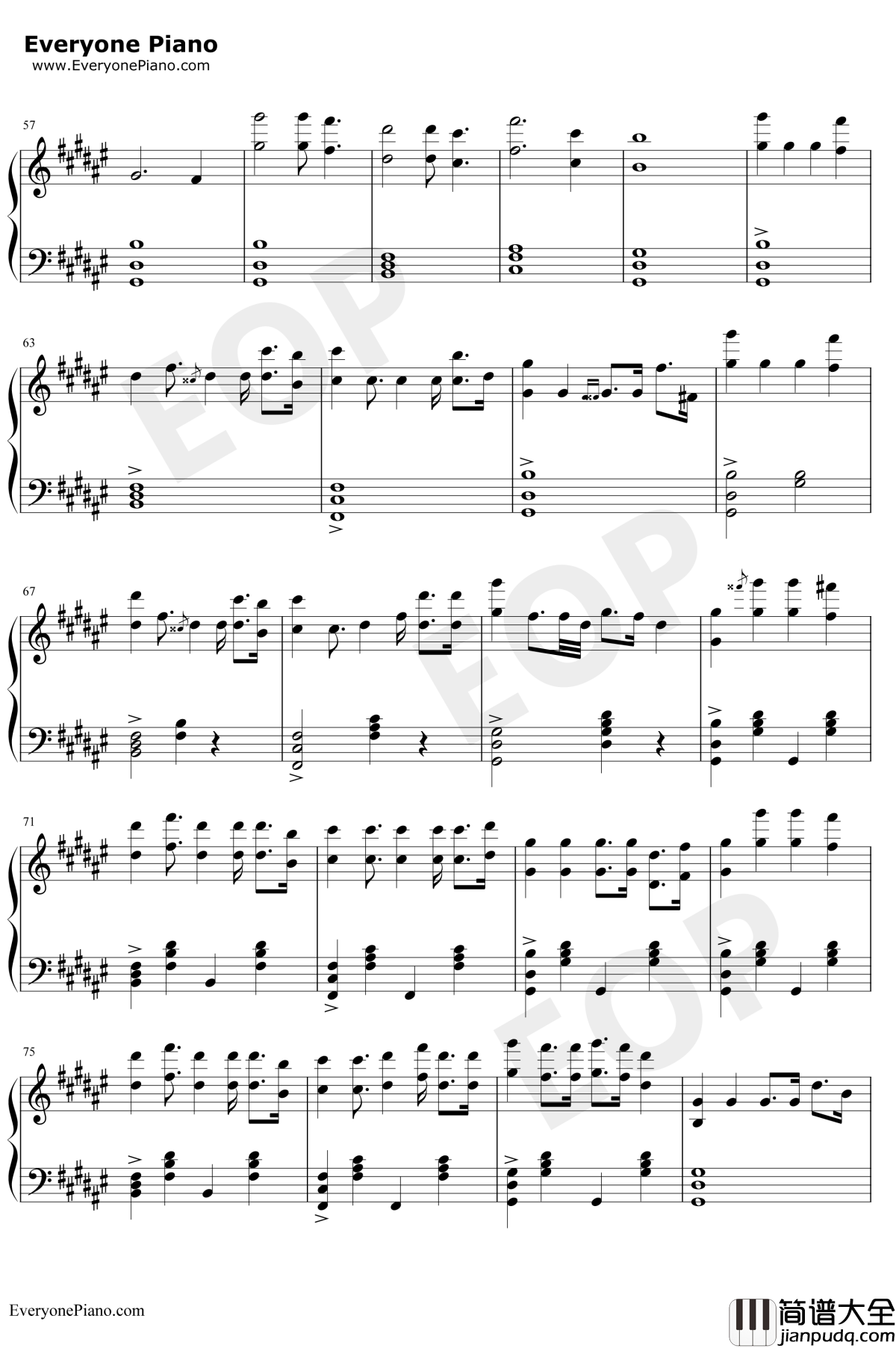 Frontier钢琴谱_Cargo_CargoRemix_清新小电_抖音热门