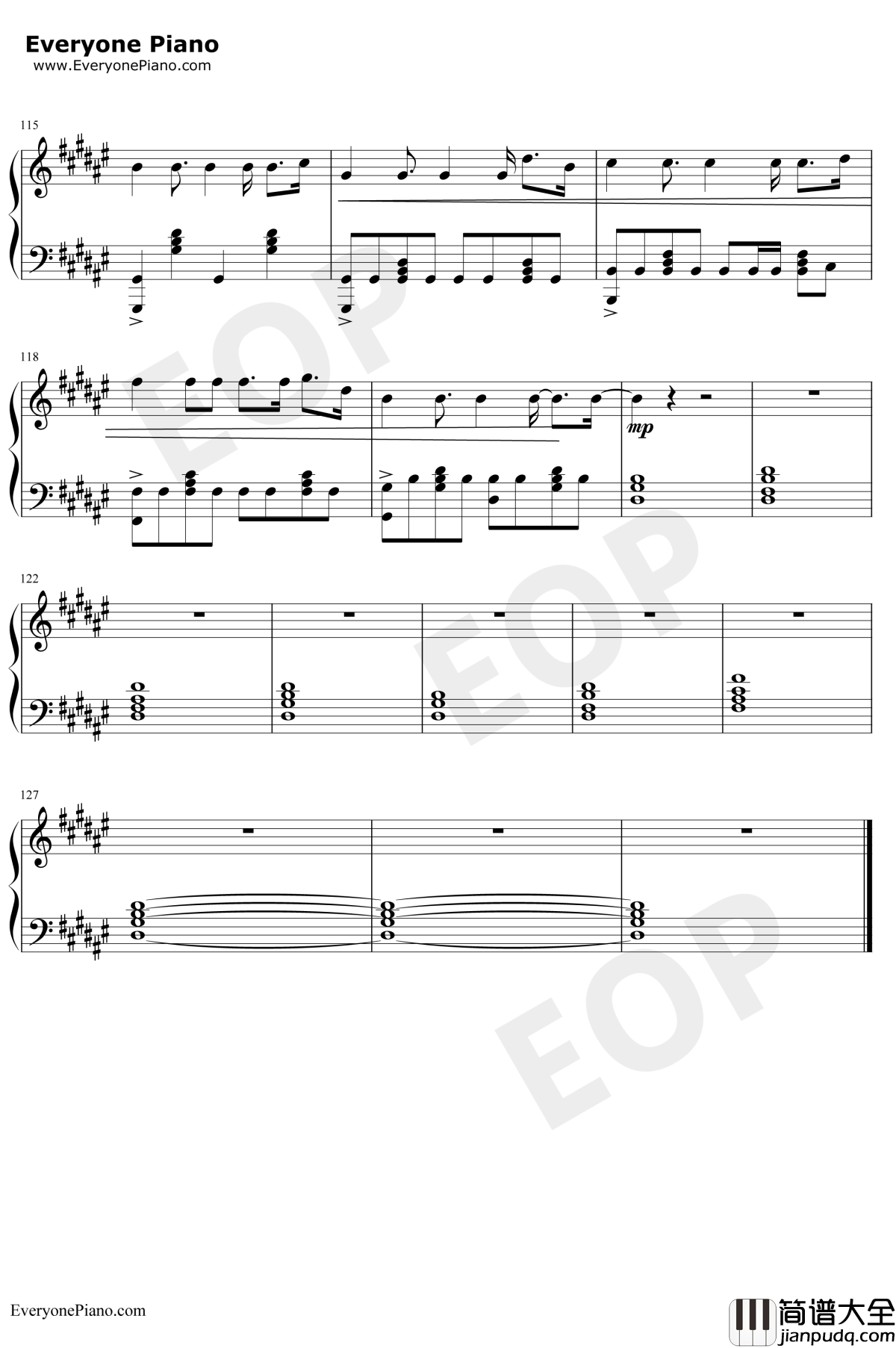 Frontier钢琴谱_Cargo_CargoRemix_清新小电_抖音热门