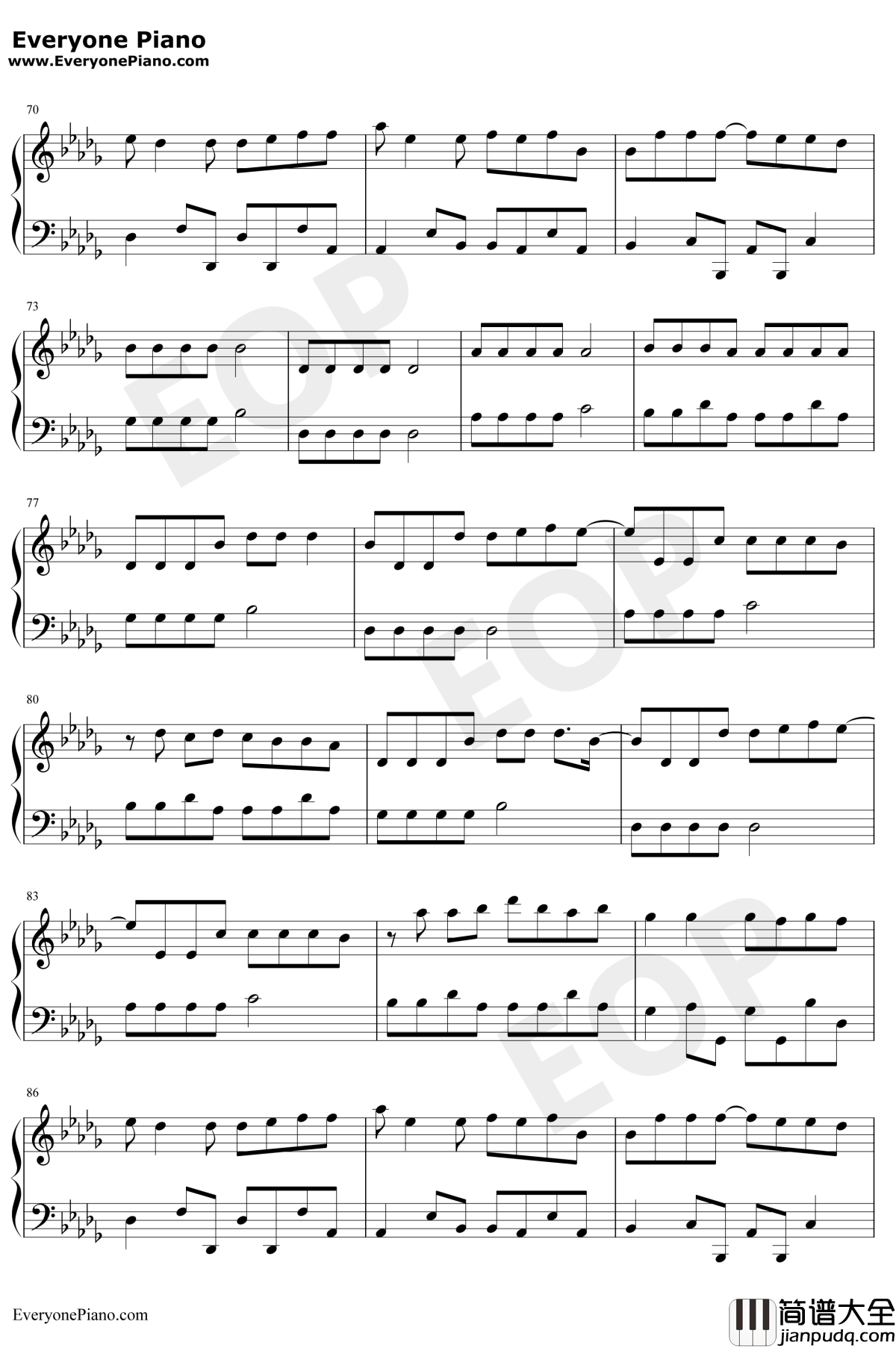 Sweet_but_Psycho钢琴谱_AvaMax