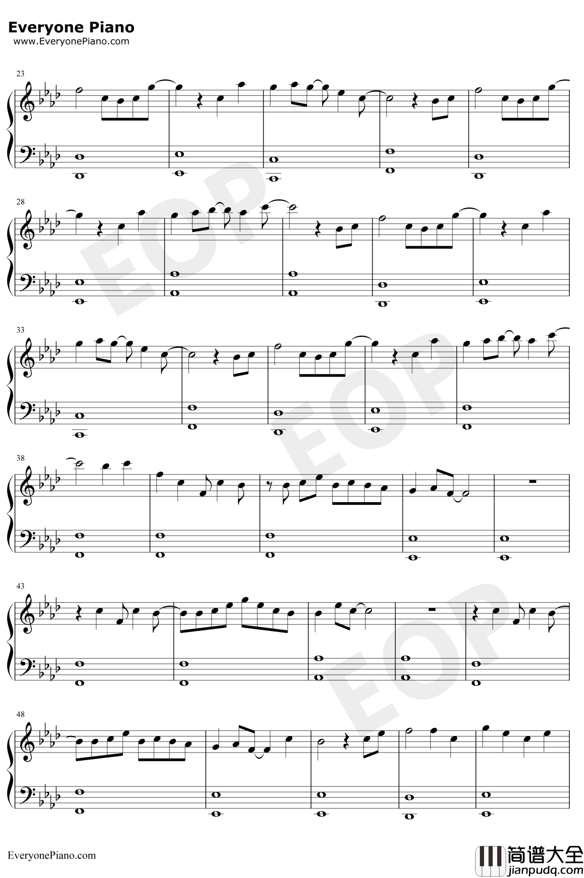 冠世一战钢琴谱_言和_2019拜年祭精品