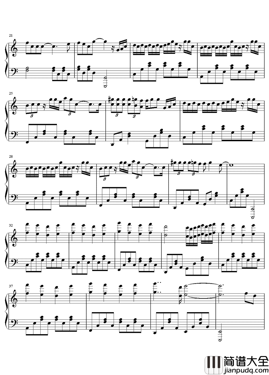 疯人愿钢琴谱_魏晨_专辑_千方百计_推广曲