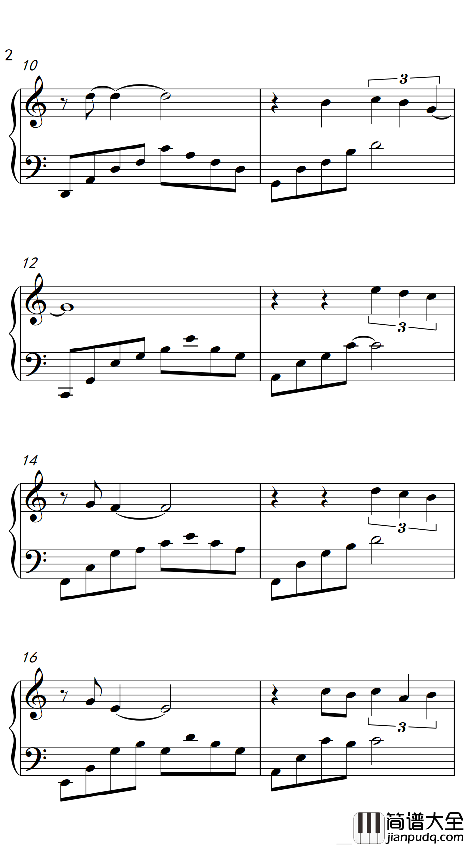 就算没有明天钢琴谱_黄晓明/孙俪_如果没有明天