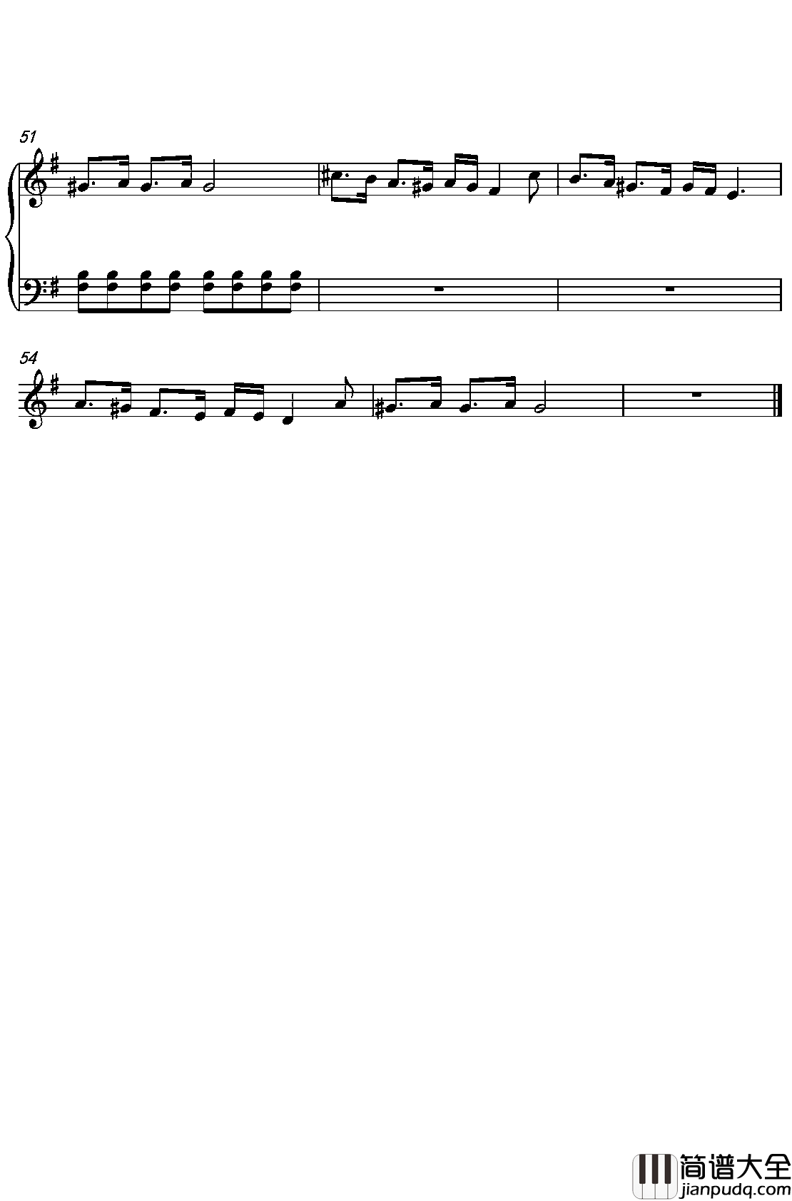 烦恼歌钢琴谱_张学友_烦恼烦恼全忘掉