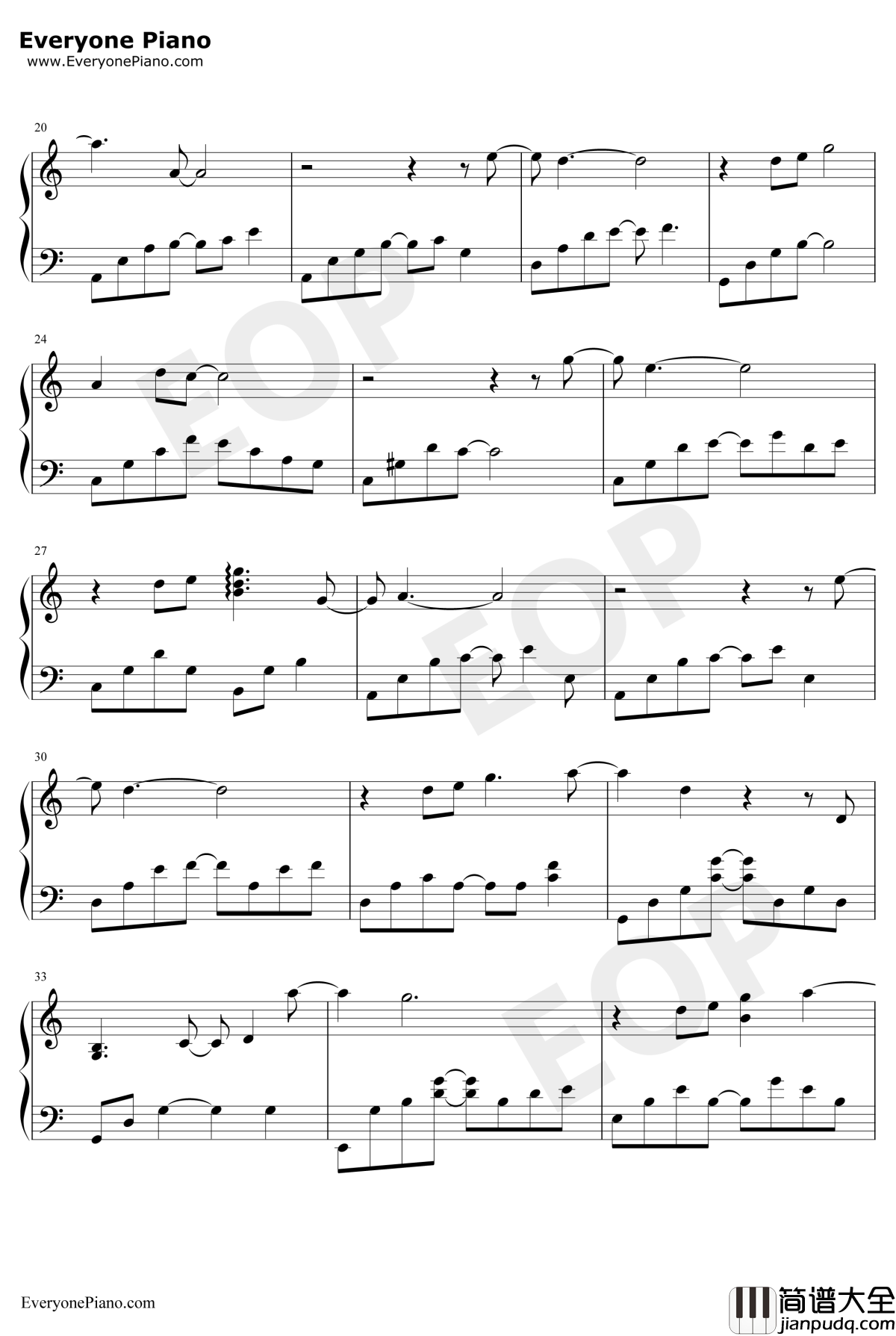 雪落下的声音钢琴谱_陆虎_好听版_谱写了富察容音悲惨的一生