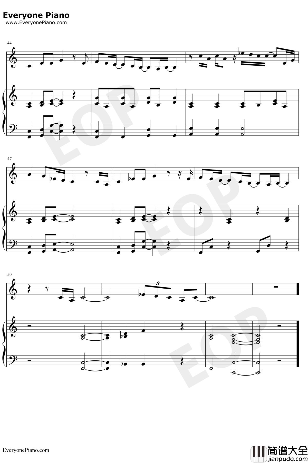 Always_Remember_Us_This_Way钢琴谱_LadyGaga_一个明星的诞生OST