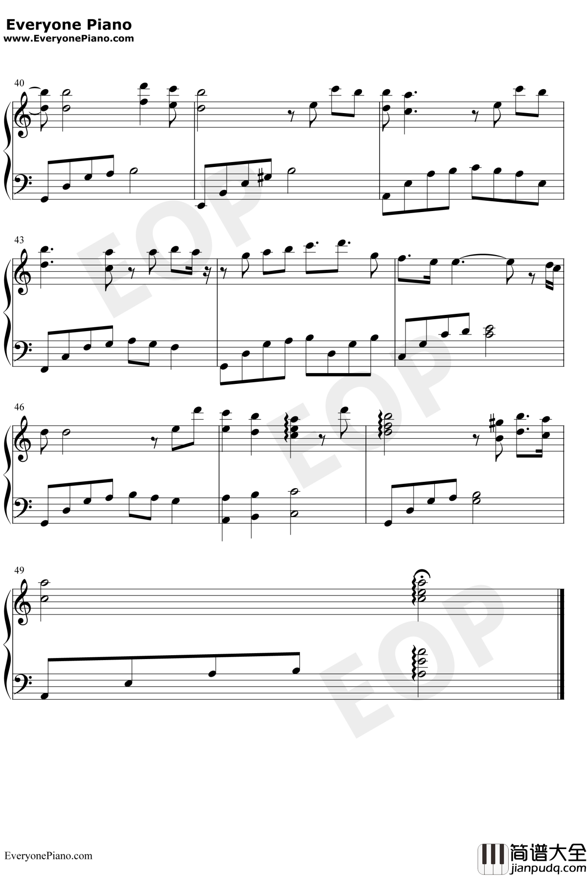 未来的进击钢琴谱_TFBOYS_超少年密码主题曲