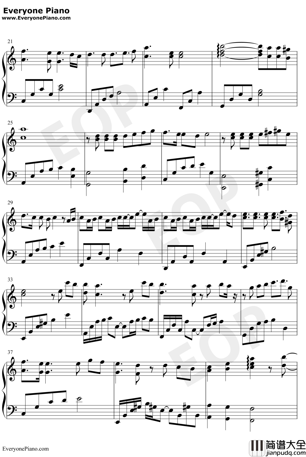 未来的进击钢琴谱_TFBOYS_超少年密码主题曲