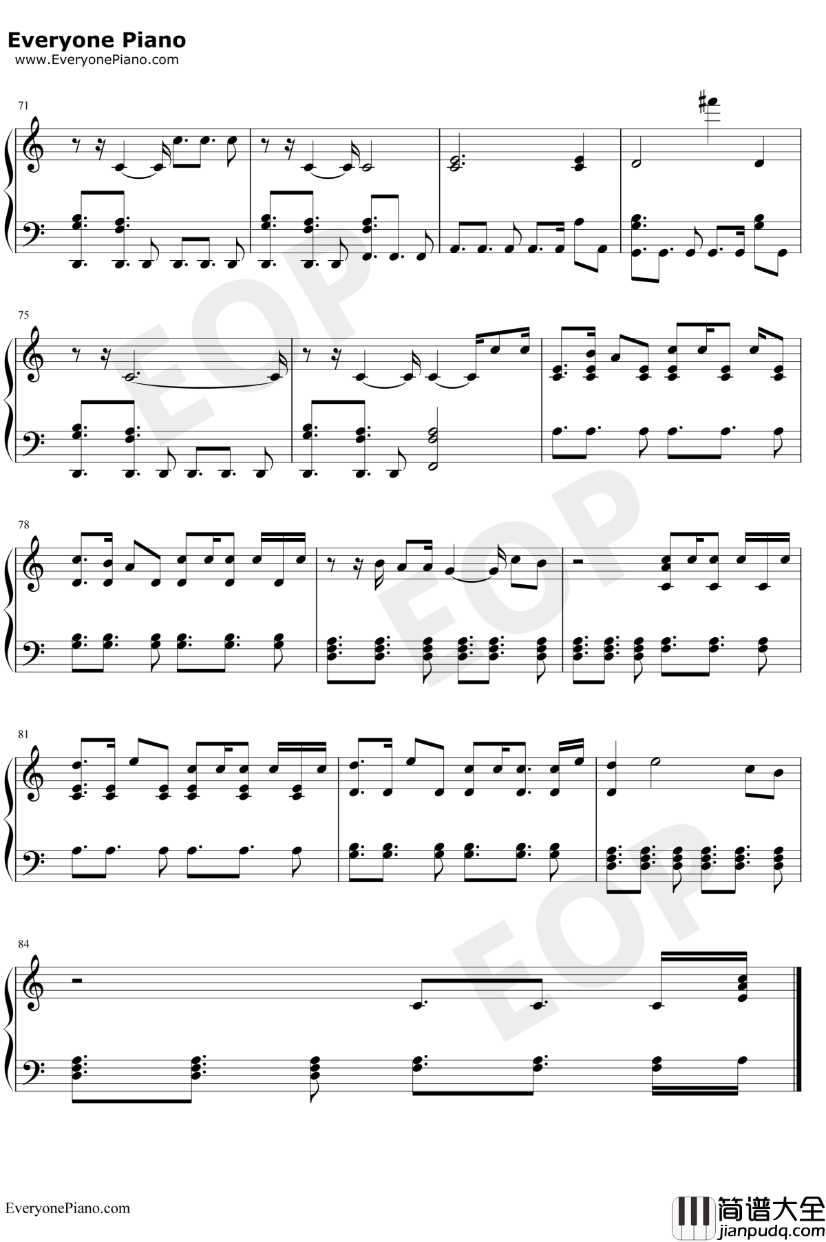 Arms_Around_You钢琴谱_XXXTentacionLilPumpMalumaSwaeLee_ArmsAroundYou