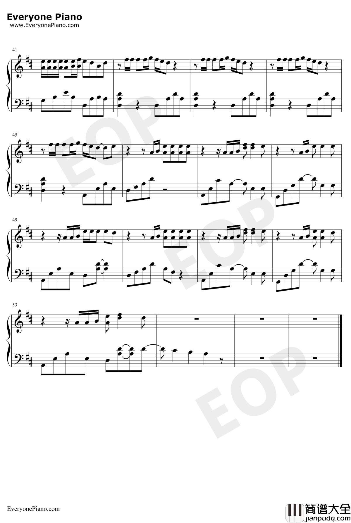 Sunflower钢琴谱_PostMaloneSwaeLee_蜘蛛侠平行宇宙插曲