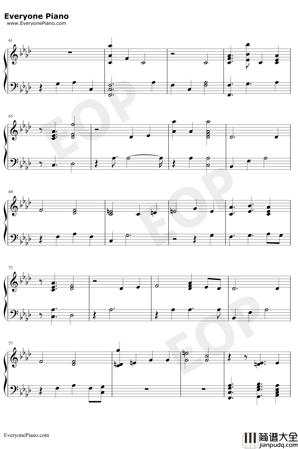 Running钢琴谱_DuaLipa