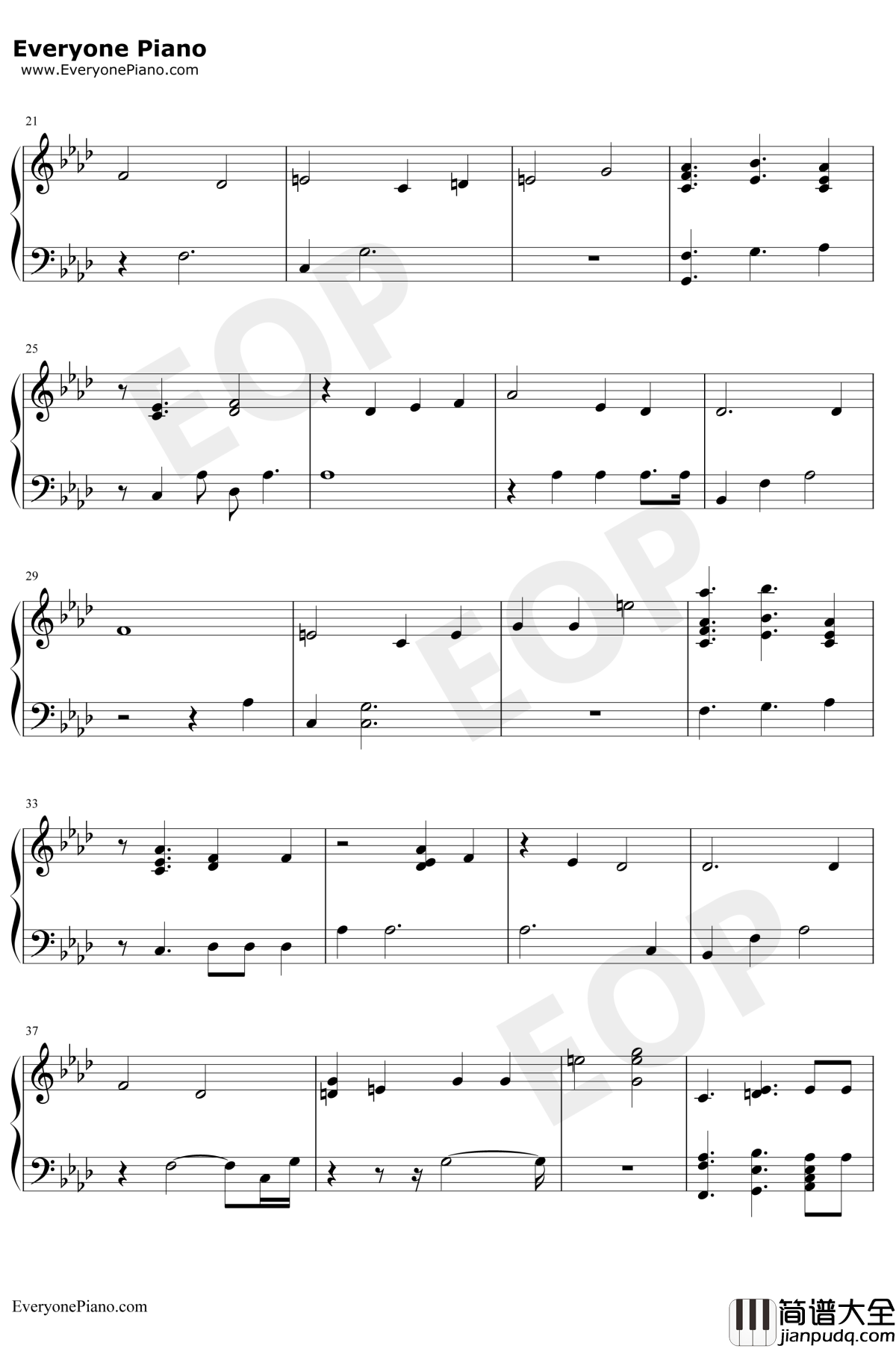 Running钢琴谱_DuaLipa