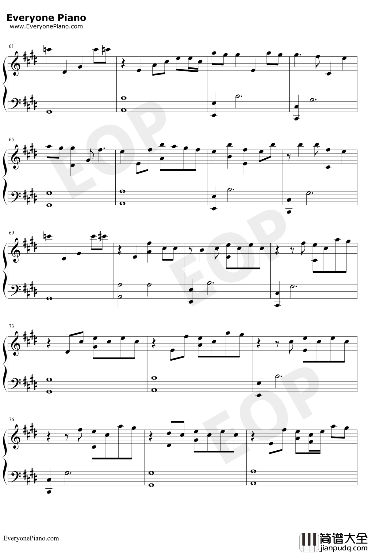 Close_to_Me钢琴谱_Ellie_Goulding_Diplo