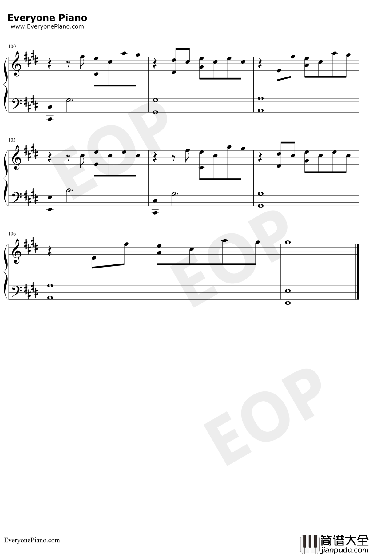 Close_to_Me钢琴谱_Ellie_Goulding_Diplo