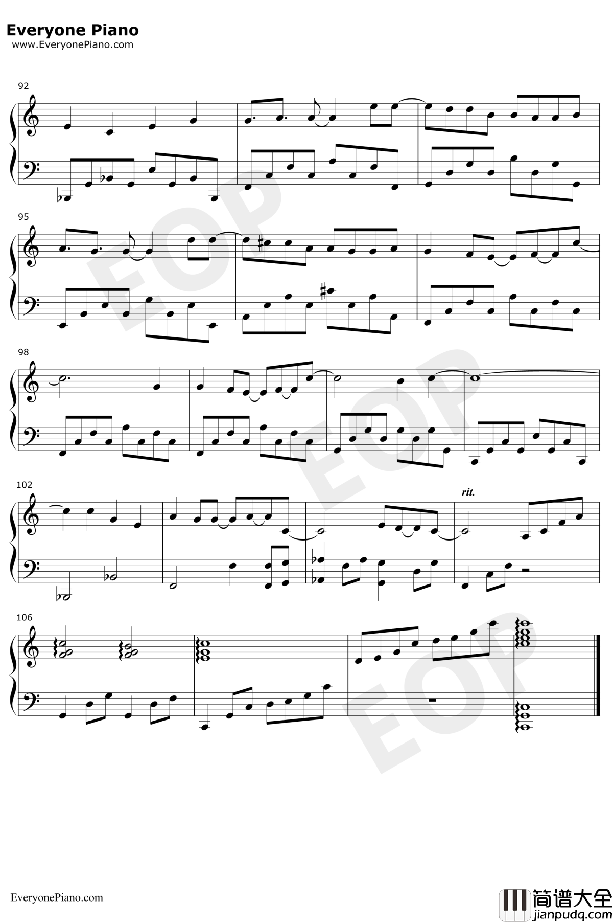 喜帖街钢琴谱_谢安琪