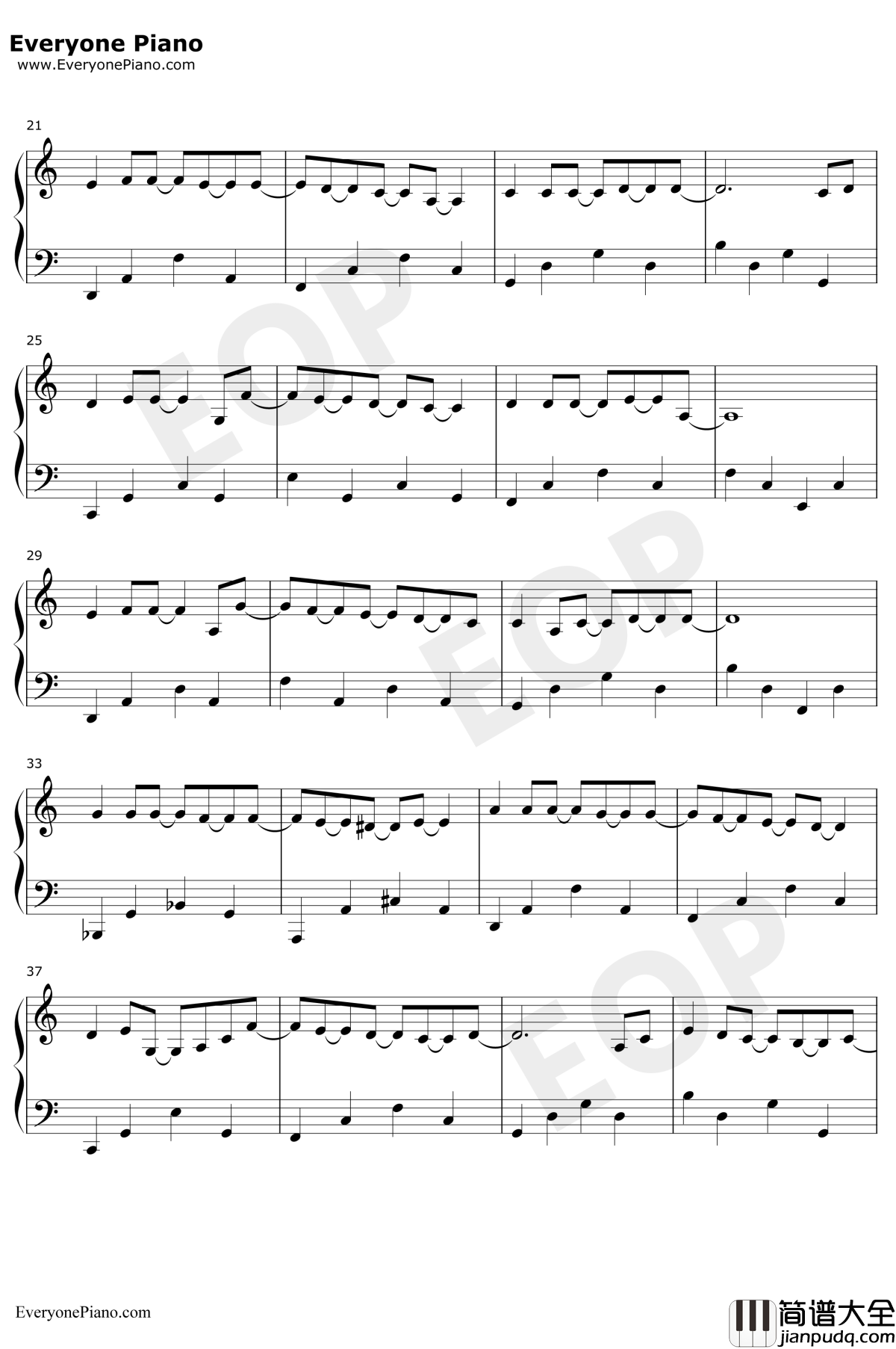 喜帖街钢琴谱_谢安琪