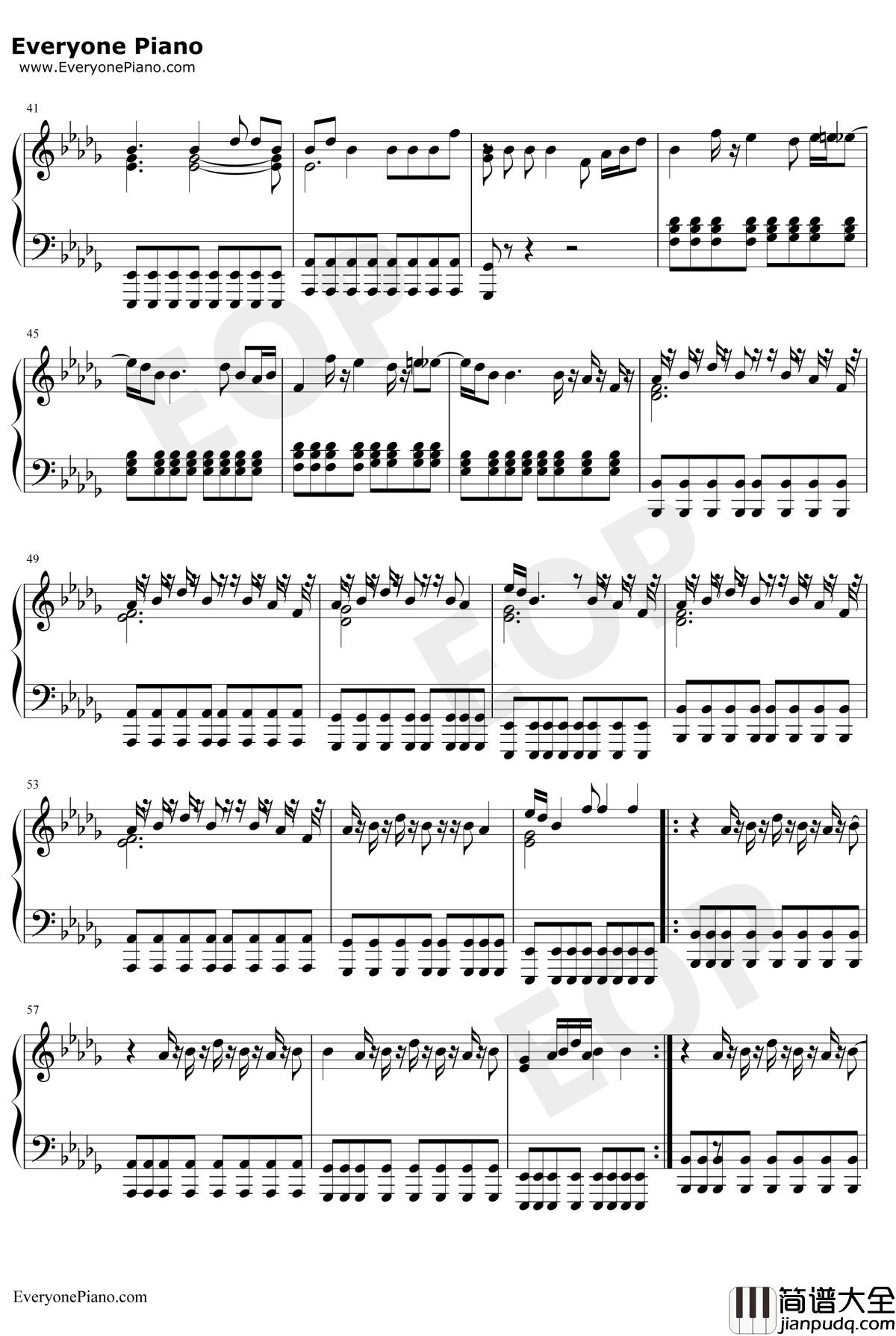 Way_Down_We_Go钢琴谱_Kaleo