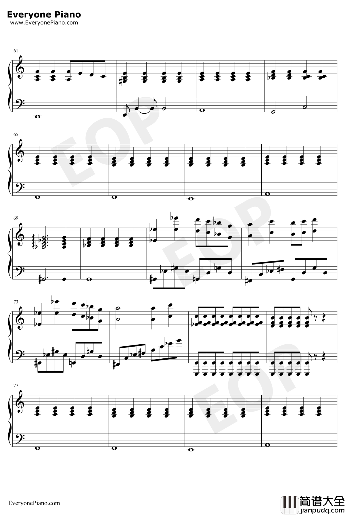 拿走了什么钢琴谱_A_Lin_弹唱版