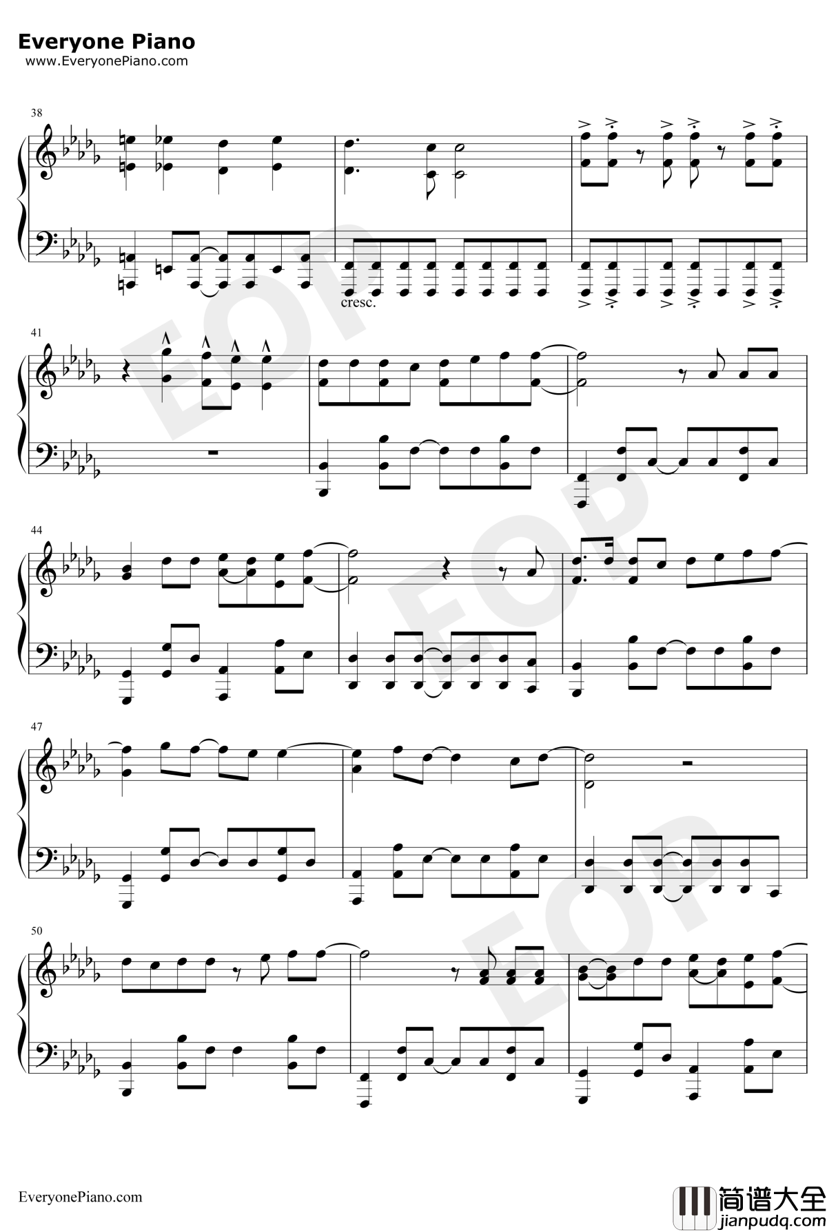 さよならエレジー钢琴谱_菅田将晖_终结一吻主题曲