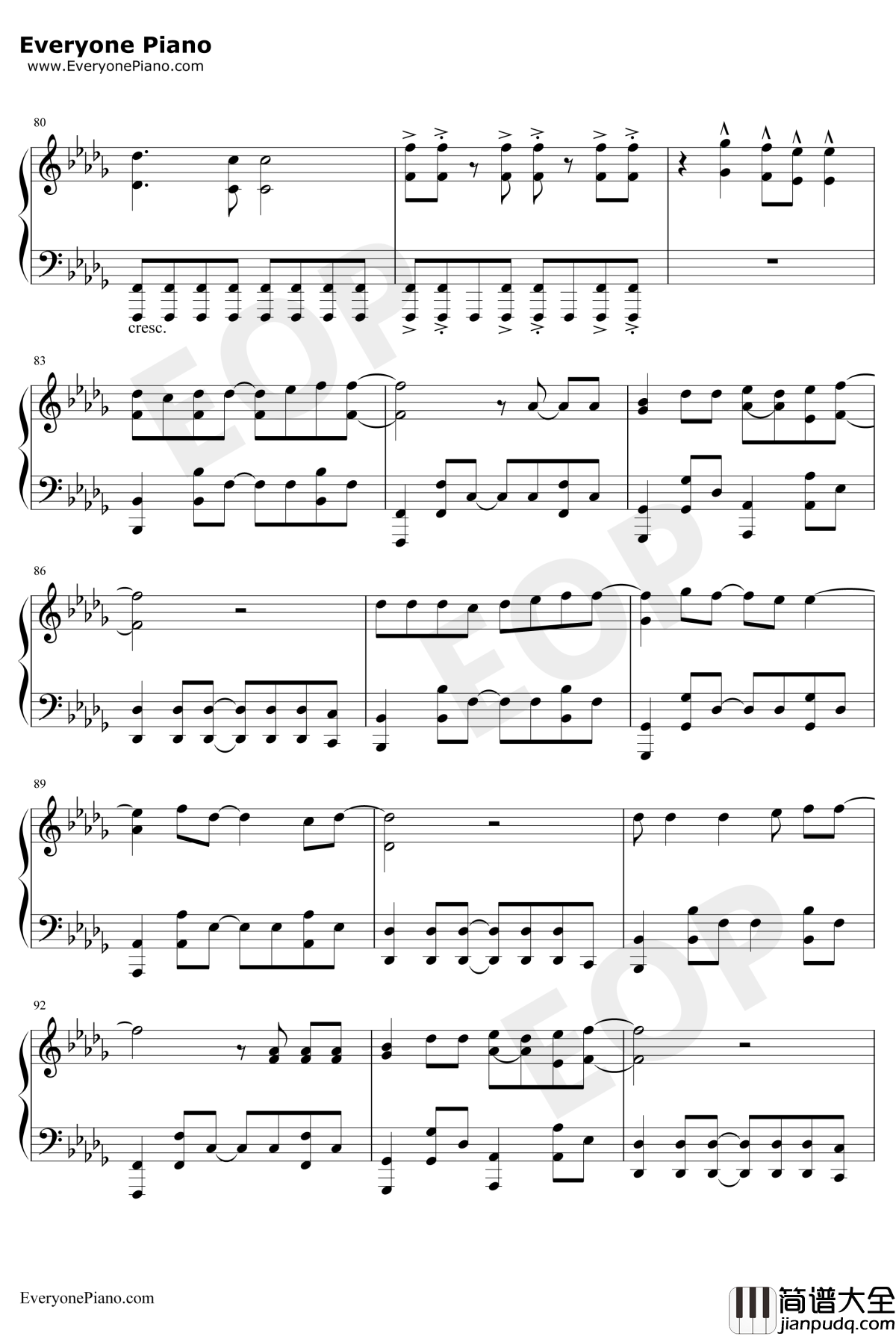 さよならエレジー钢琴谱_菅田将晖_终结一吻主题曲