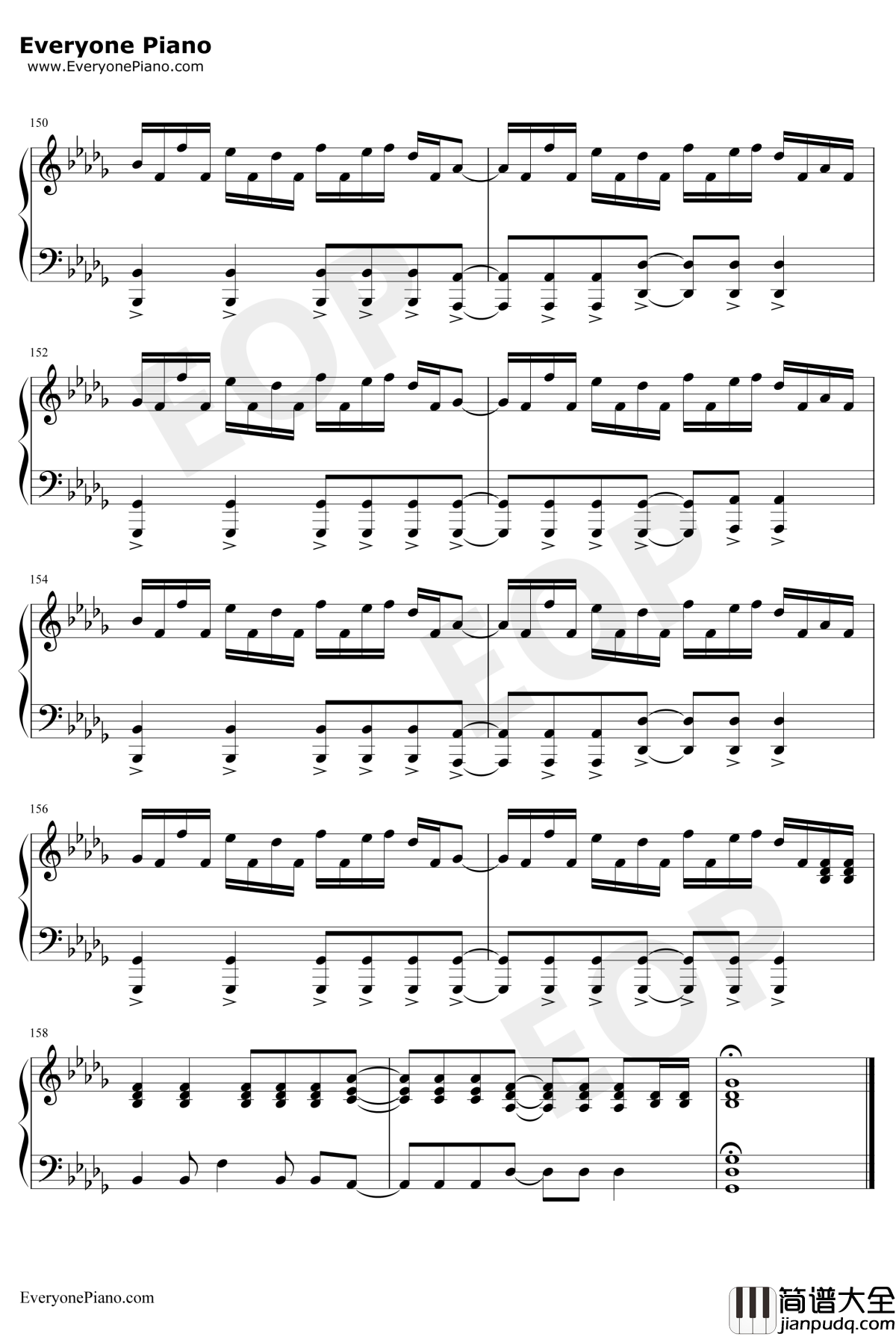 さよならエレジー钢琴谱_菅田将晖_终结一吻主题曲