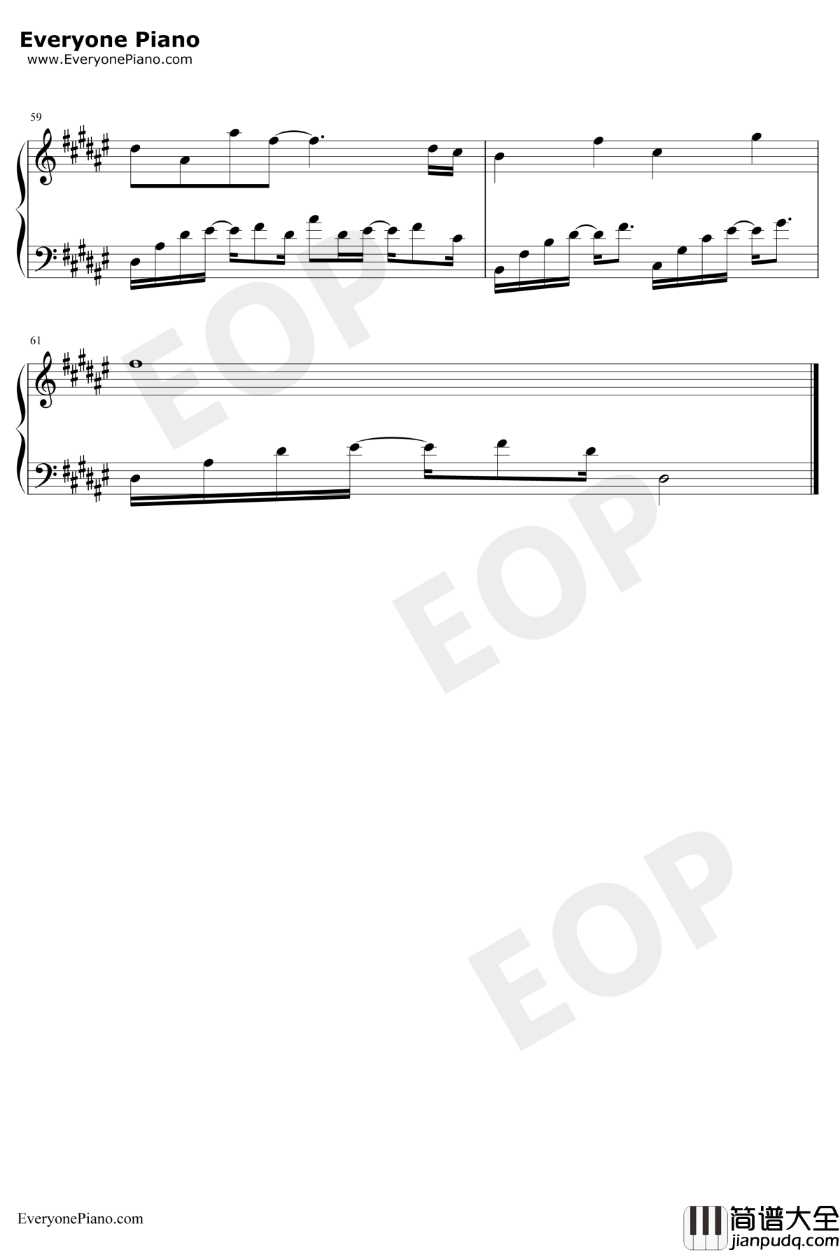 拜无忧钢琴谱_萧忆情Alex_萧忆情Alex