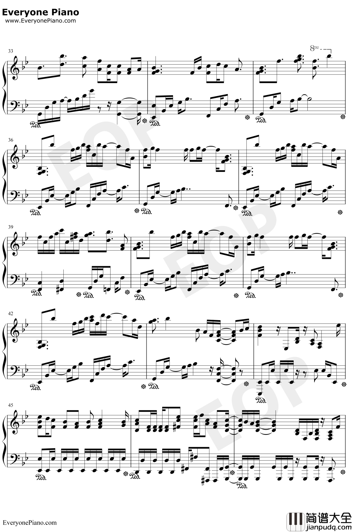 空想少女への恋手紙钢琴谱_初音未来_给空想少女的情书