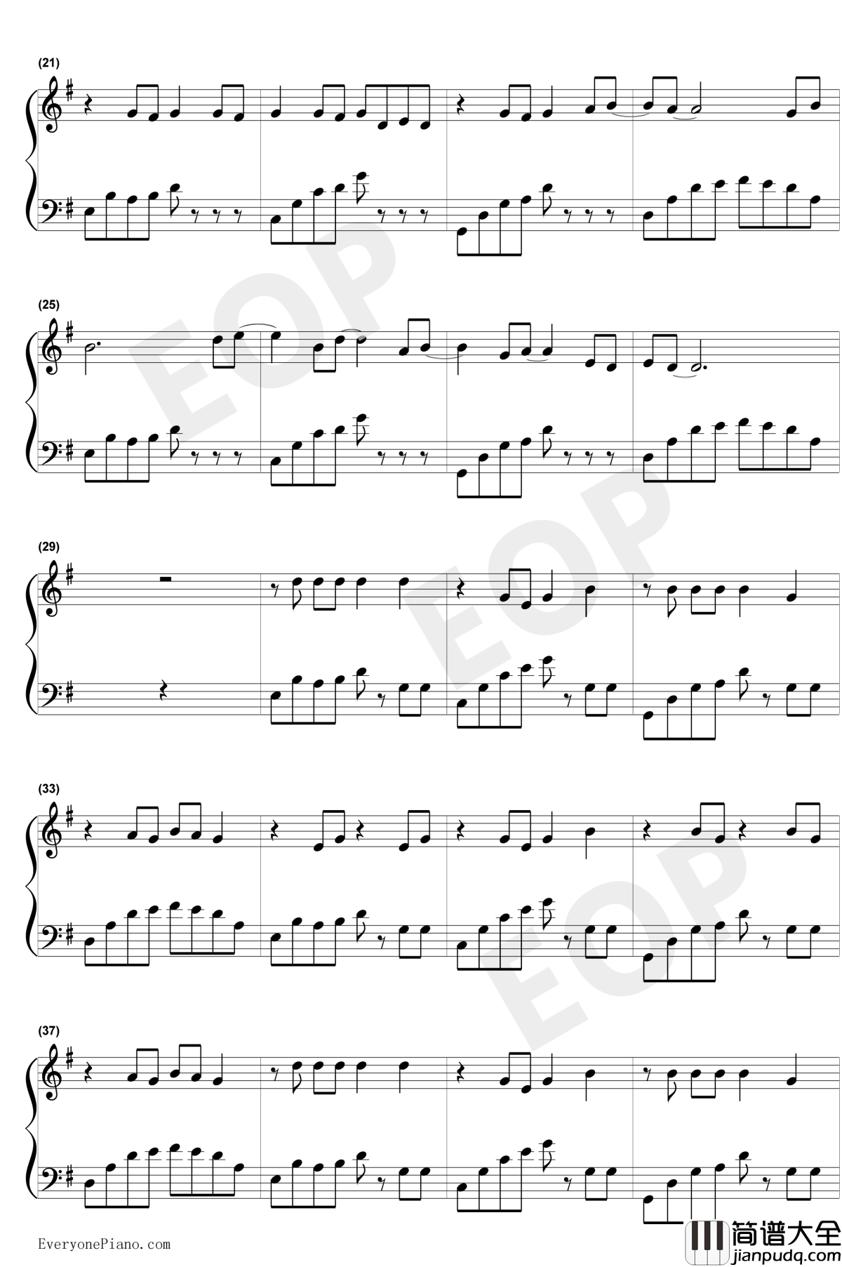 精彩才刚刚开始钢琴谱_易烊千玺_天猫双11十年主题曲