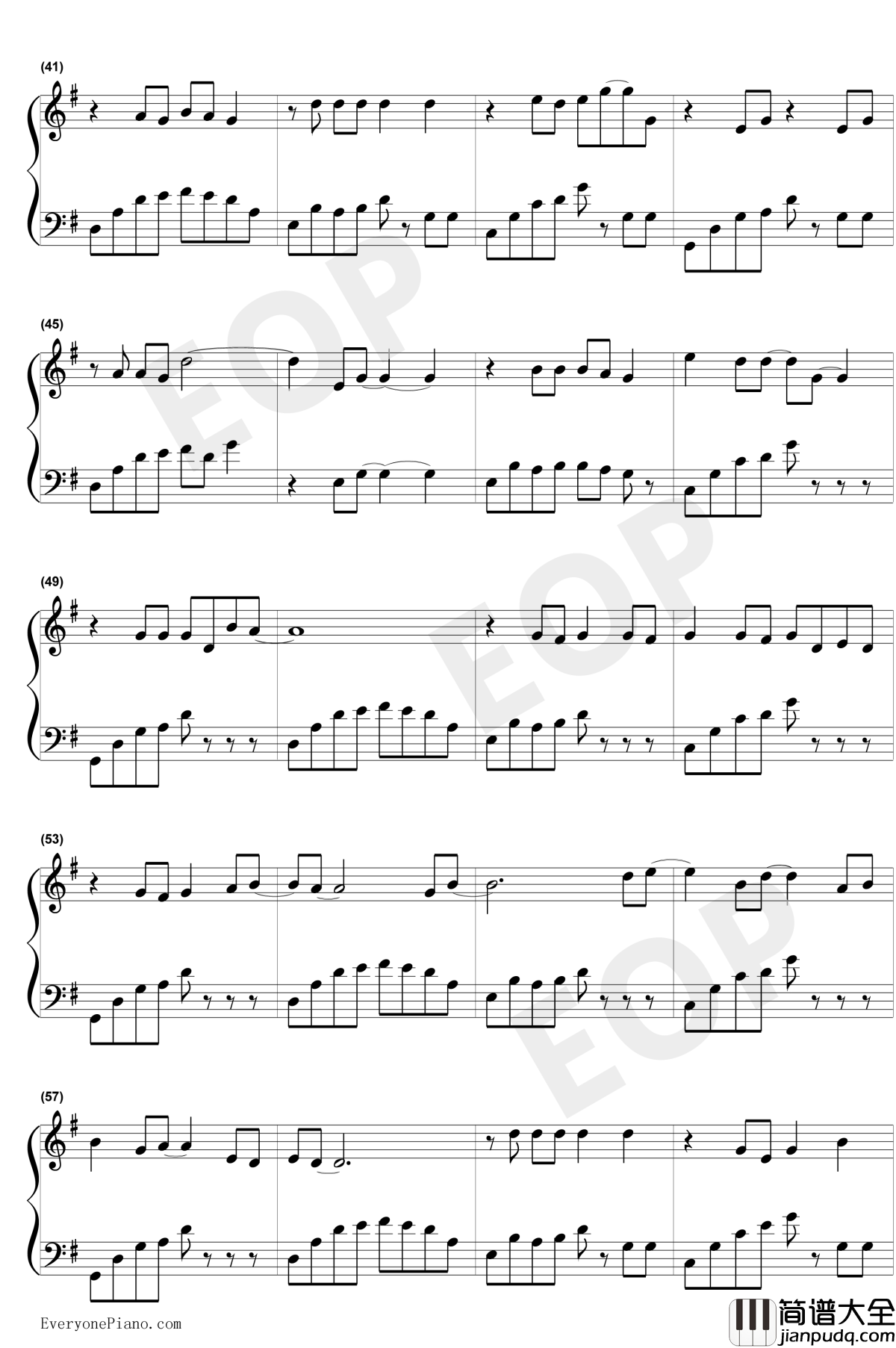 精彩才刚刚开始钢琴谱_易烊千玺_天猫双11十年主题曲