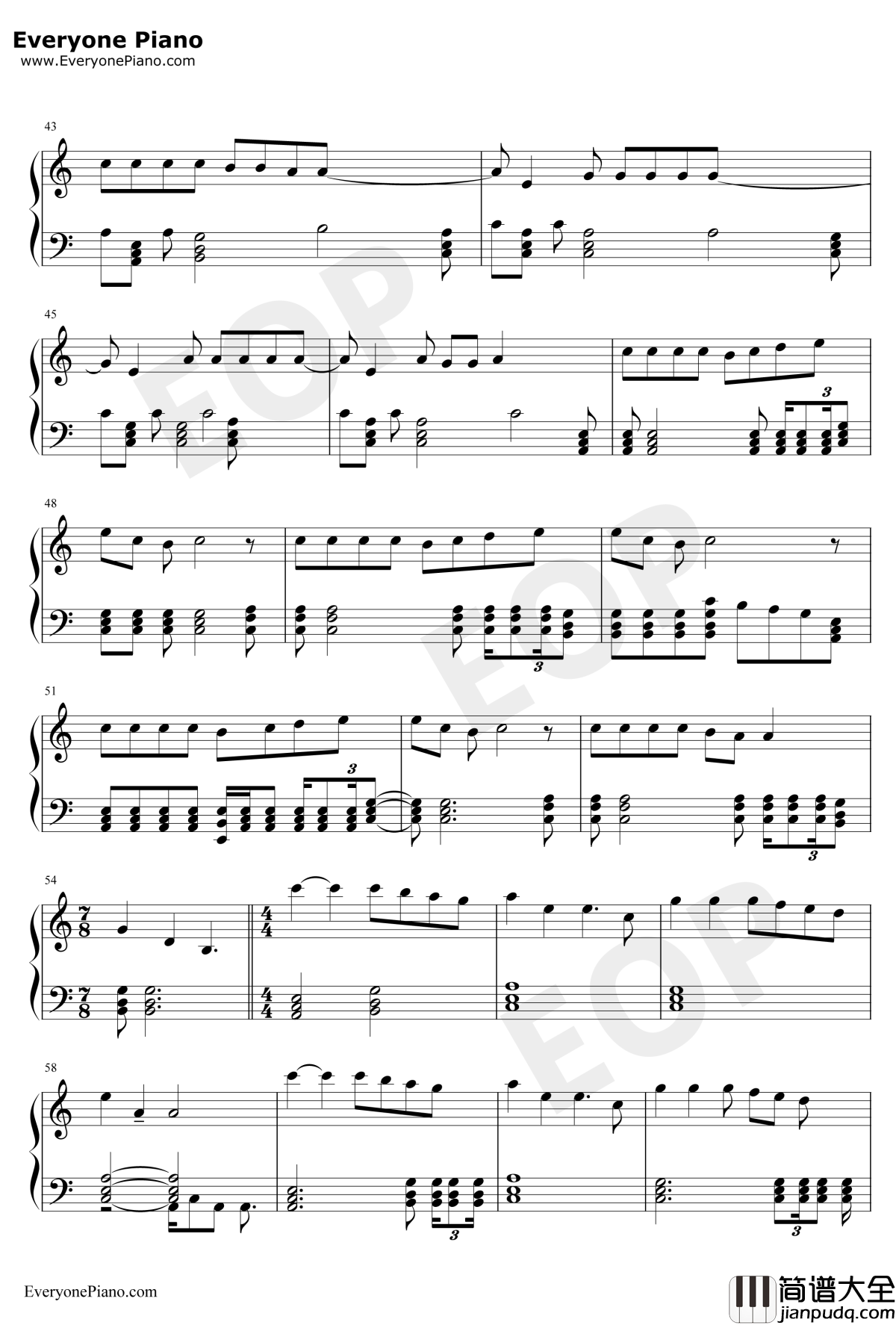 Stranger_Things钢琴谱_Kygo_One_Republic