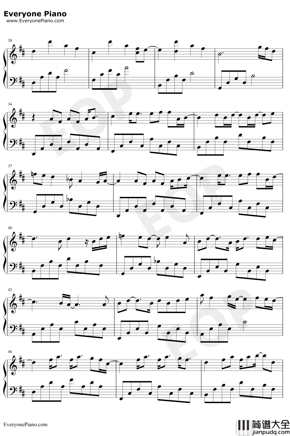 不为谁而作的歌钢琴谱_林俊杰_林俊杰