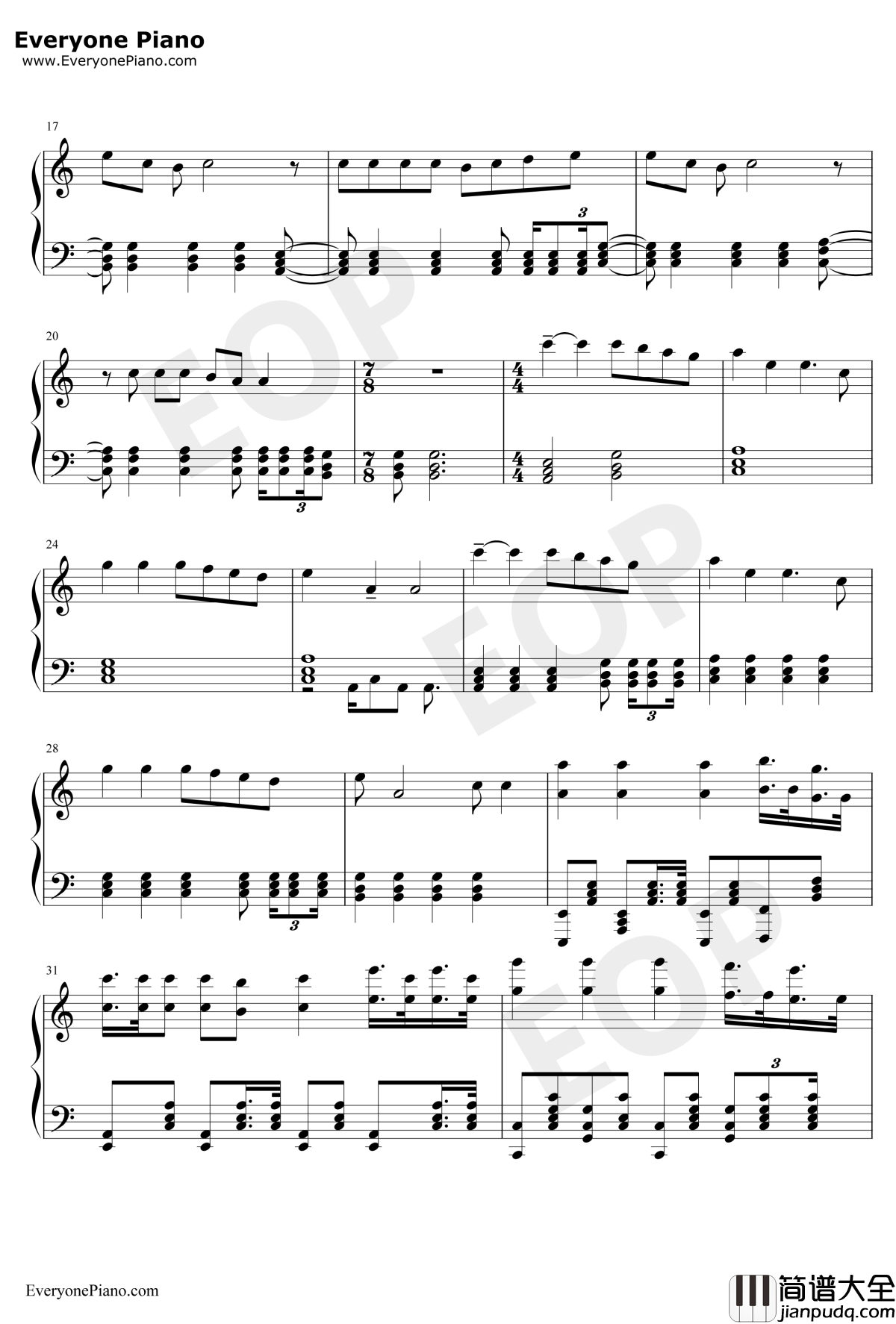 Stranger_Things钢琴谱_Kygo_One_Republic