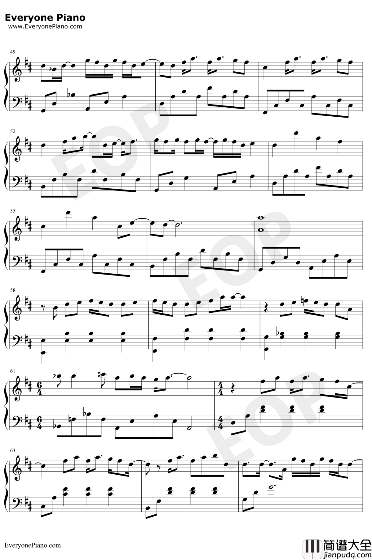 不为谁而作的歌钢琴谱_林俊杰_林俊杰