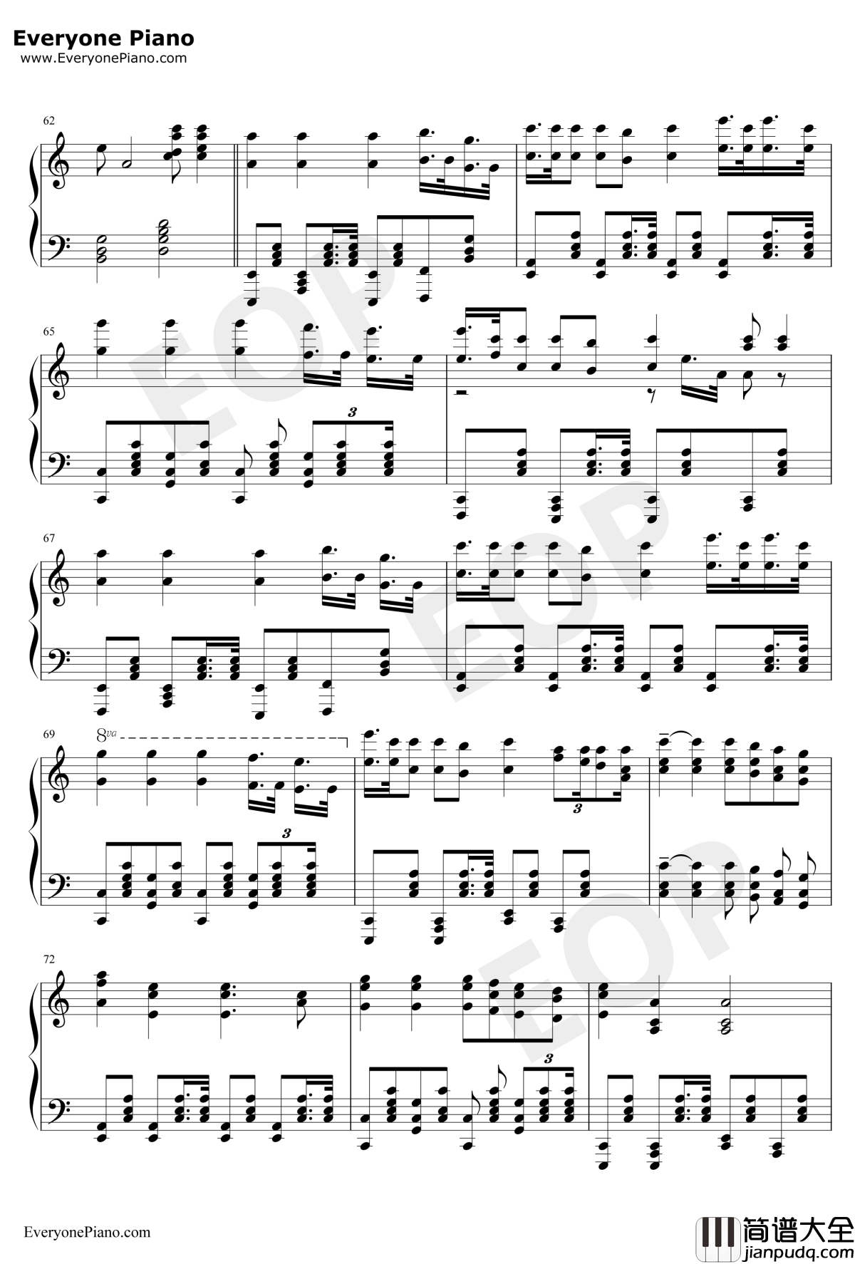 Stranger_Things钢琴谱_Kygo_One_Republic