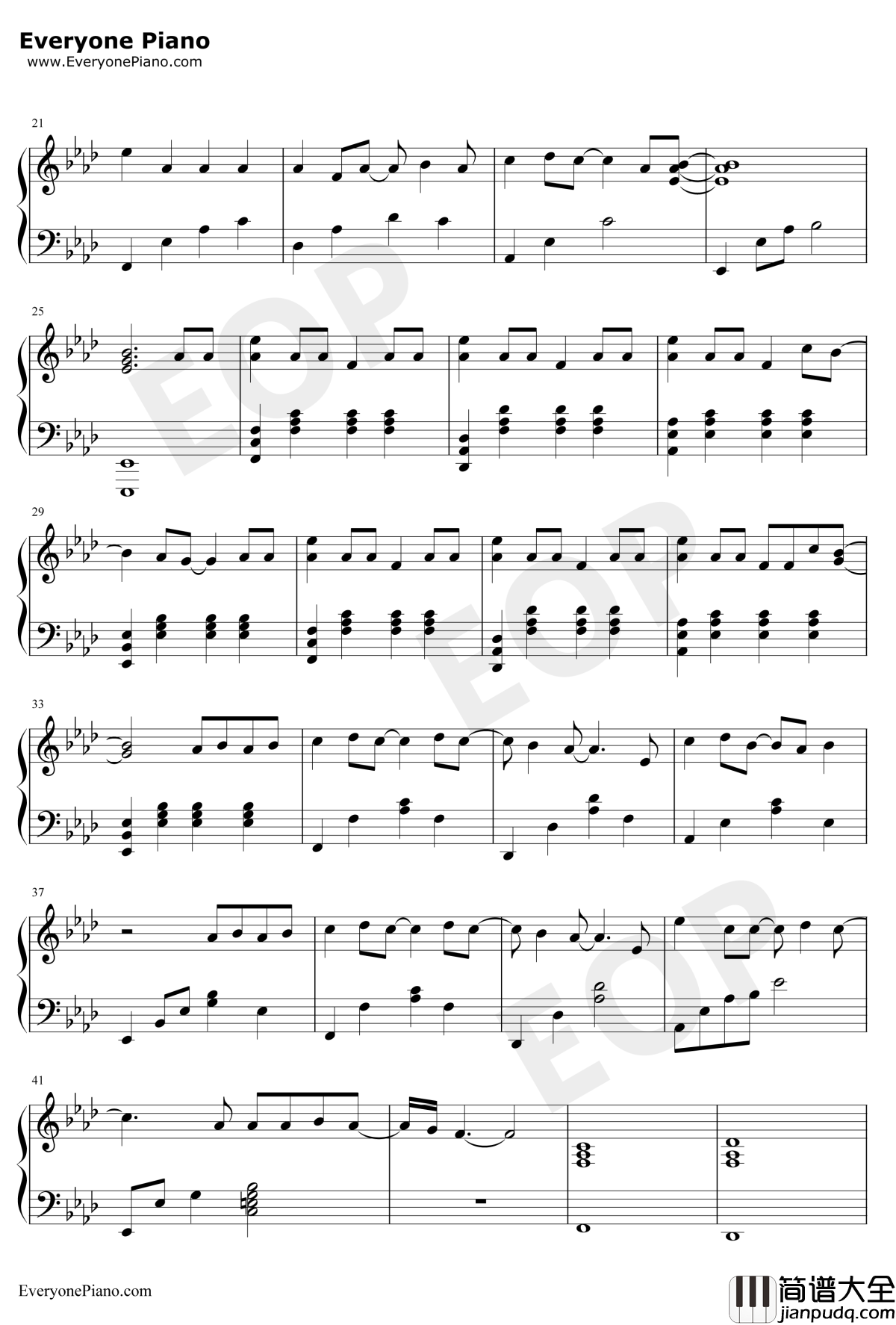 下坠Falling钢琴谱_Corki_开口沉沦注定要单曲循环_抖音2019最火BGM