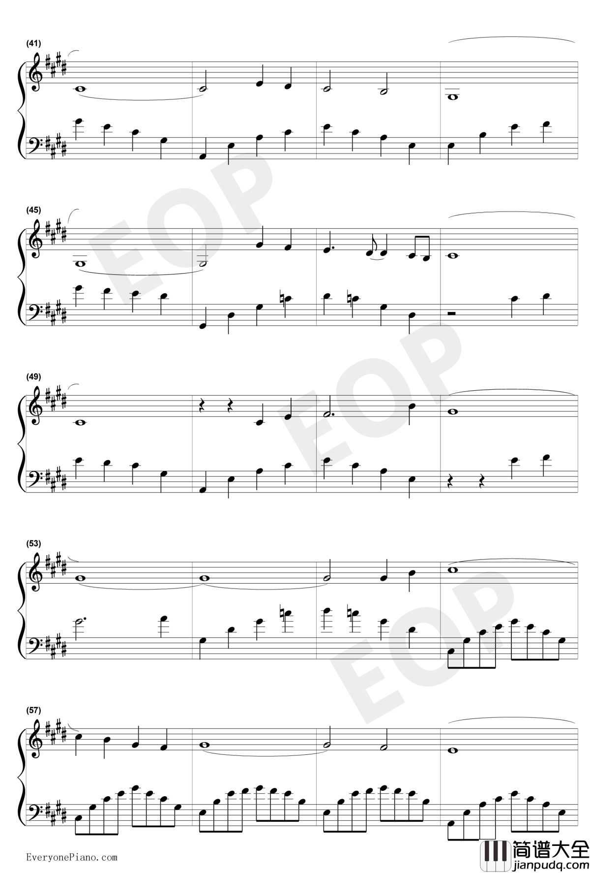 只要为你活一天钢琴谱_刘家昌_功夫OST