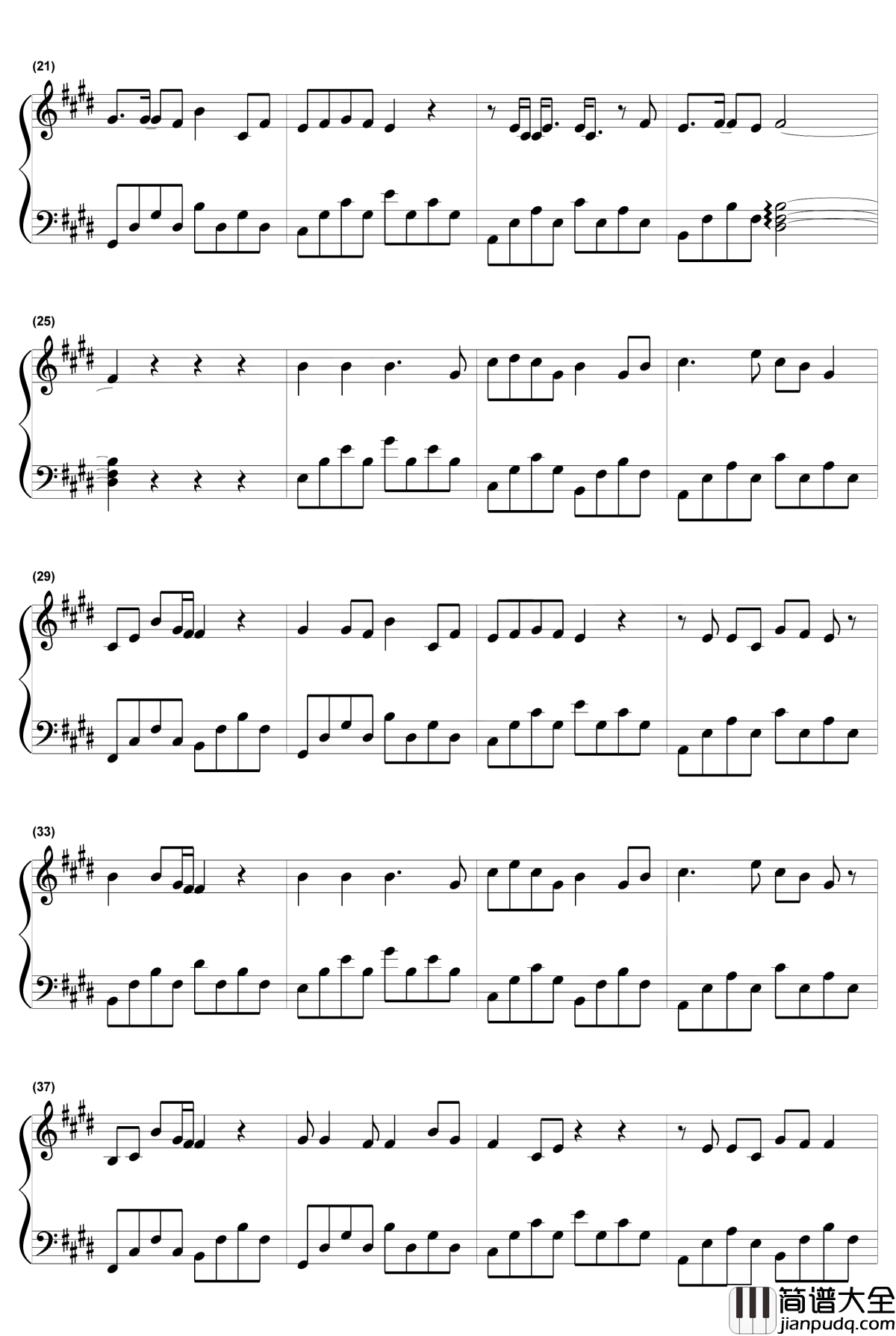 一荤一素钢琴谱_毛不易_你给我港湾，我给你期盼