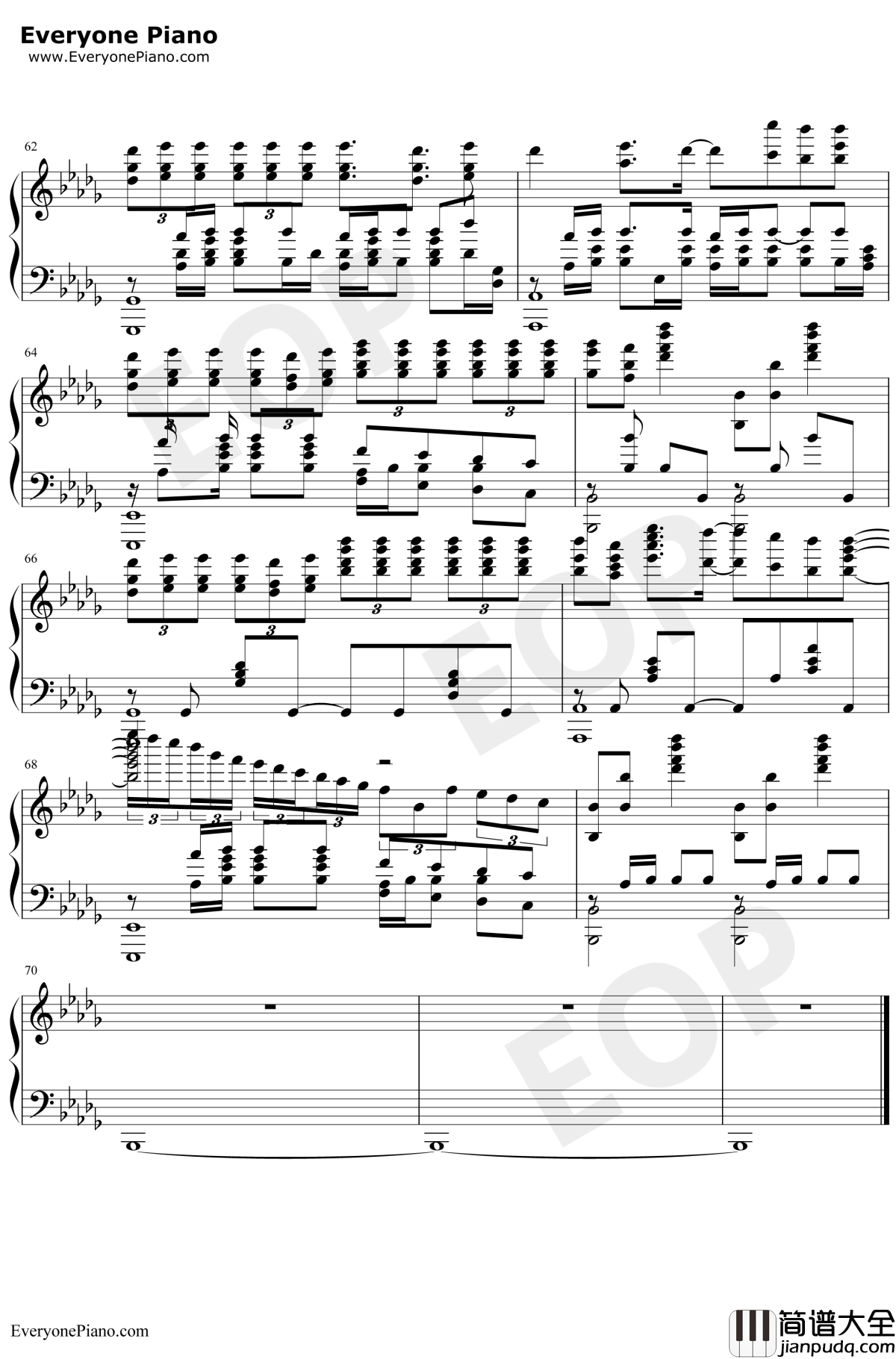 Rise钢琴谱_TheGlitchMobMakoTheWordAlive_登峰造极境_2018英雄联盟世界大赛主题曲