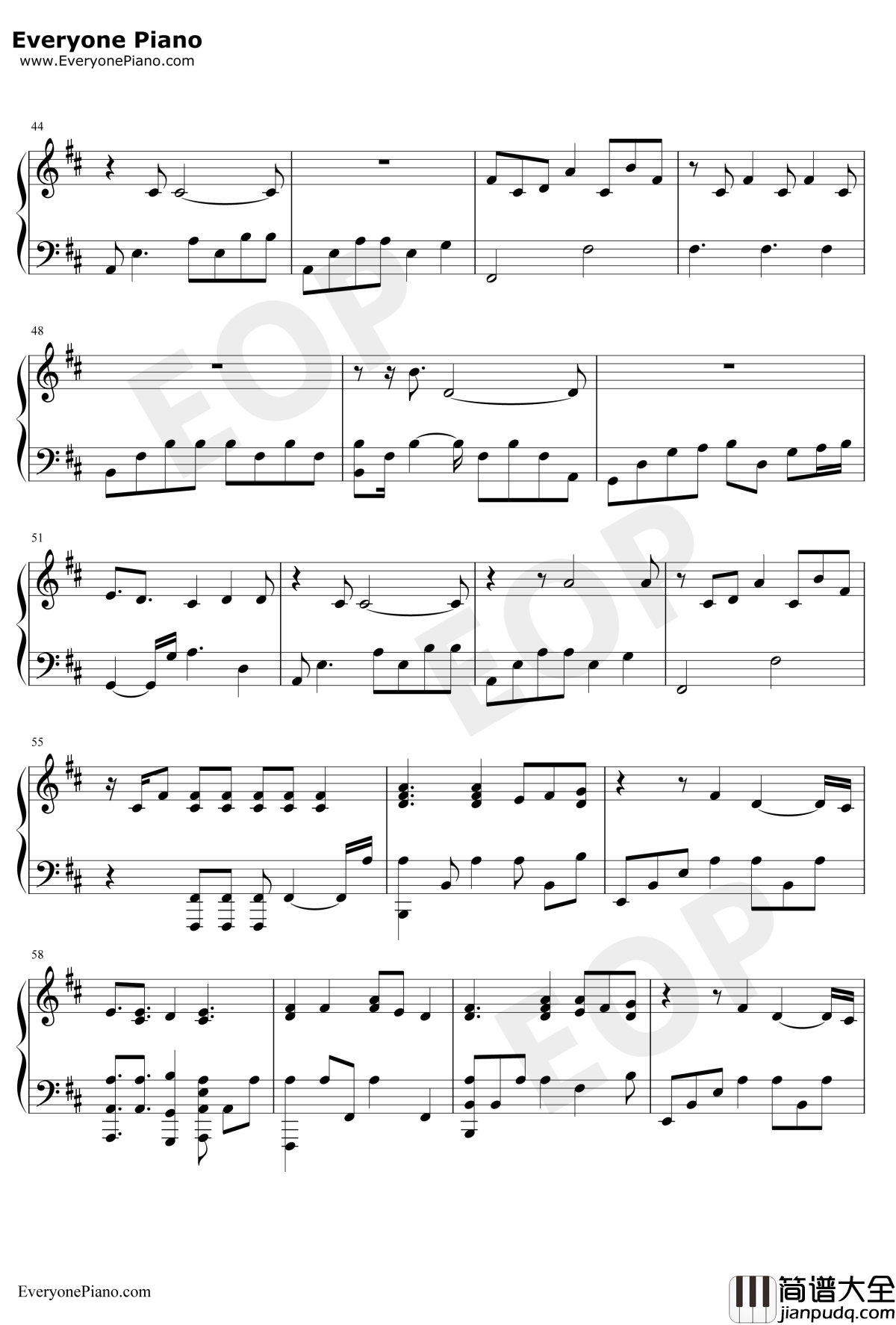 I_Just_Died_In_Your_Arms钢琴谱_Cutting_Crew