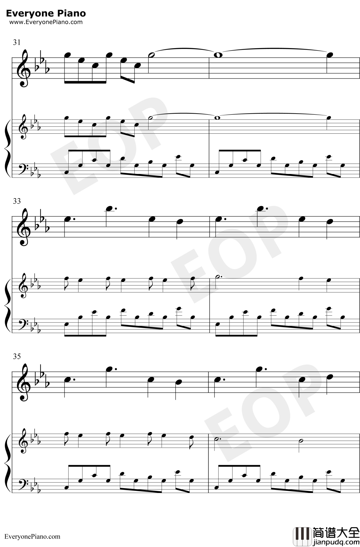 Wind钢琴谱_BrianCrain