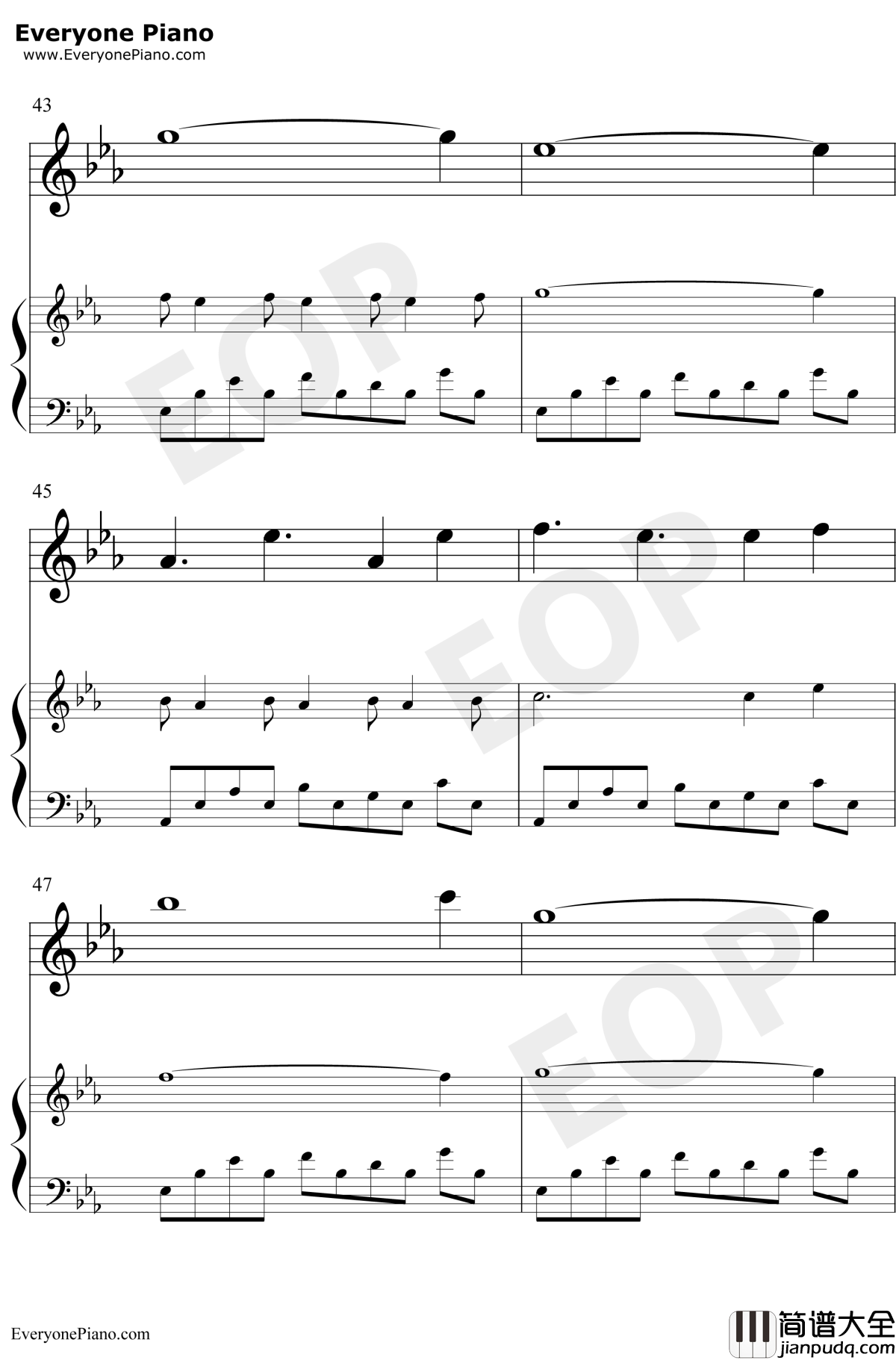 Wind钢琴谱_BrianCrain