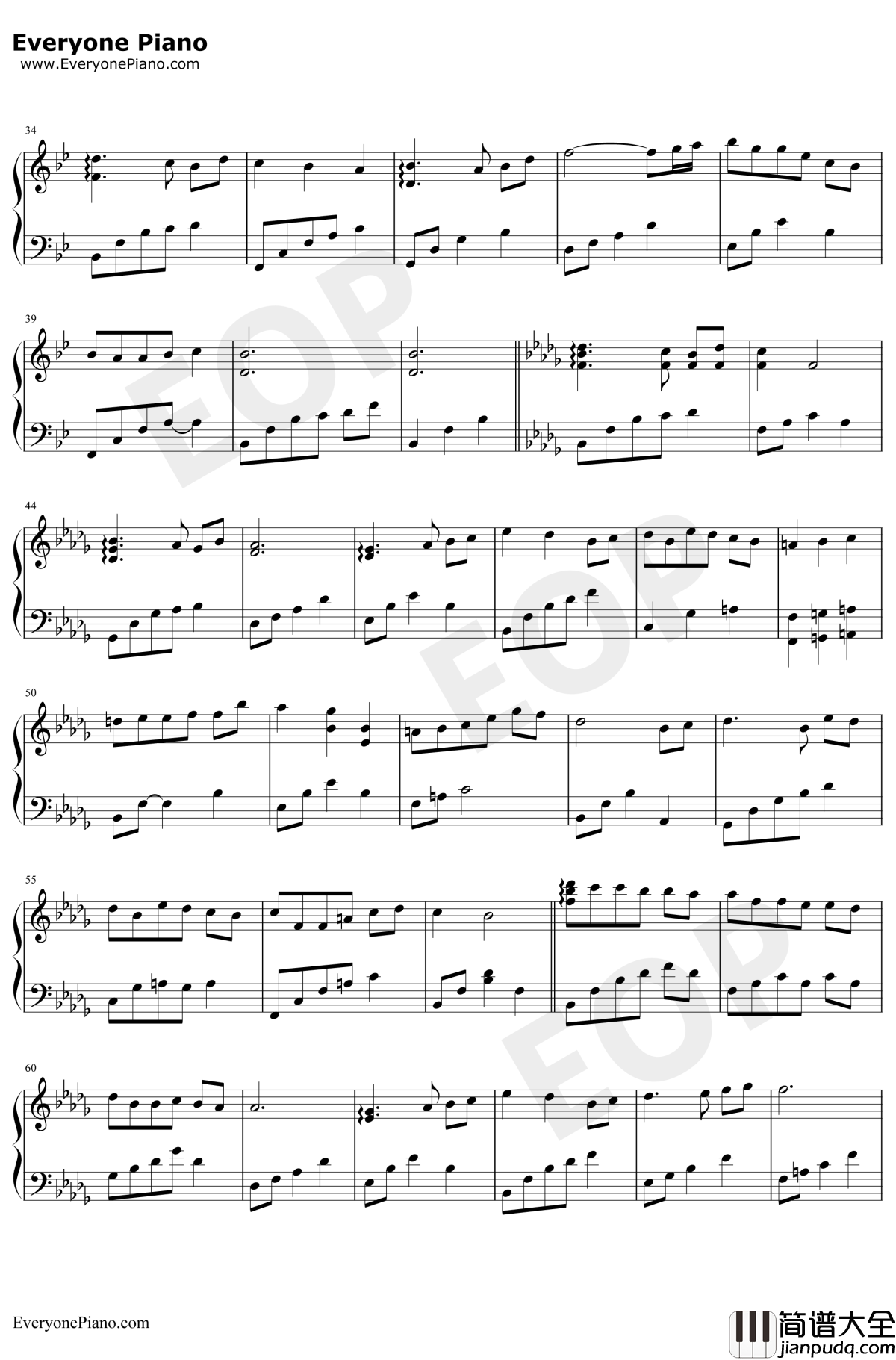 Pour_Chopin钢琴谱_The_Day_dream_说给萧邦