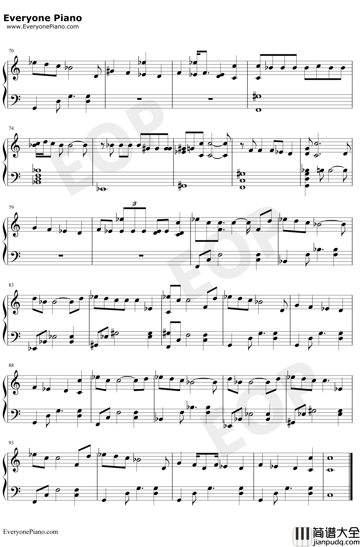 Baby钢琴谱_CleanBandit