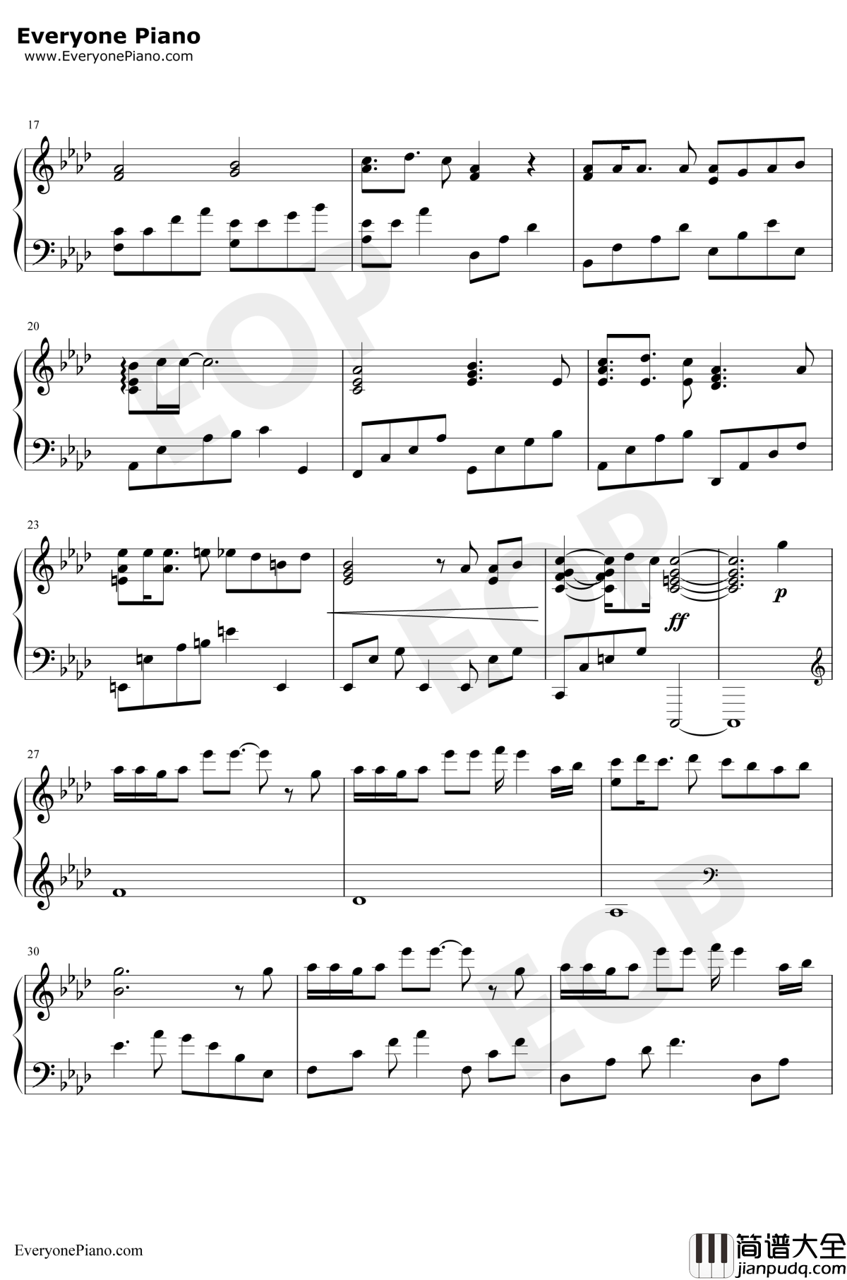 Weigh_of_the_World钢琴谱_MONACA_尼尔机械纪元OST