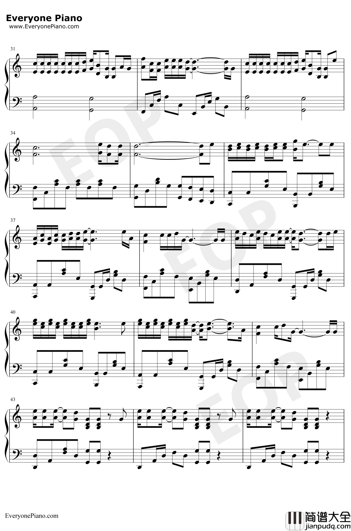 浪子回头钢琴谱_茄子蛋_烟一支一支一支地点酒一杯一杯一杯地干_抖音热门